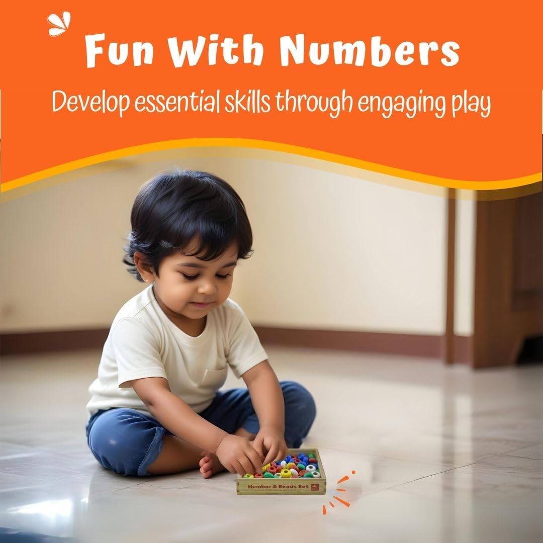 Wooden Number & Bead Set