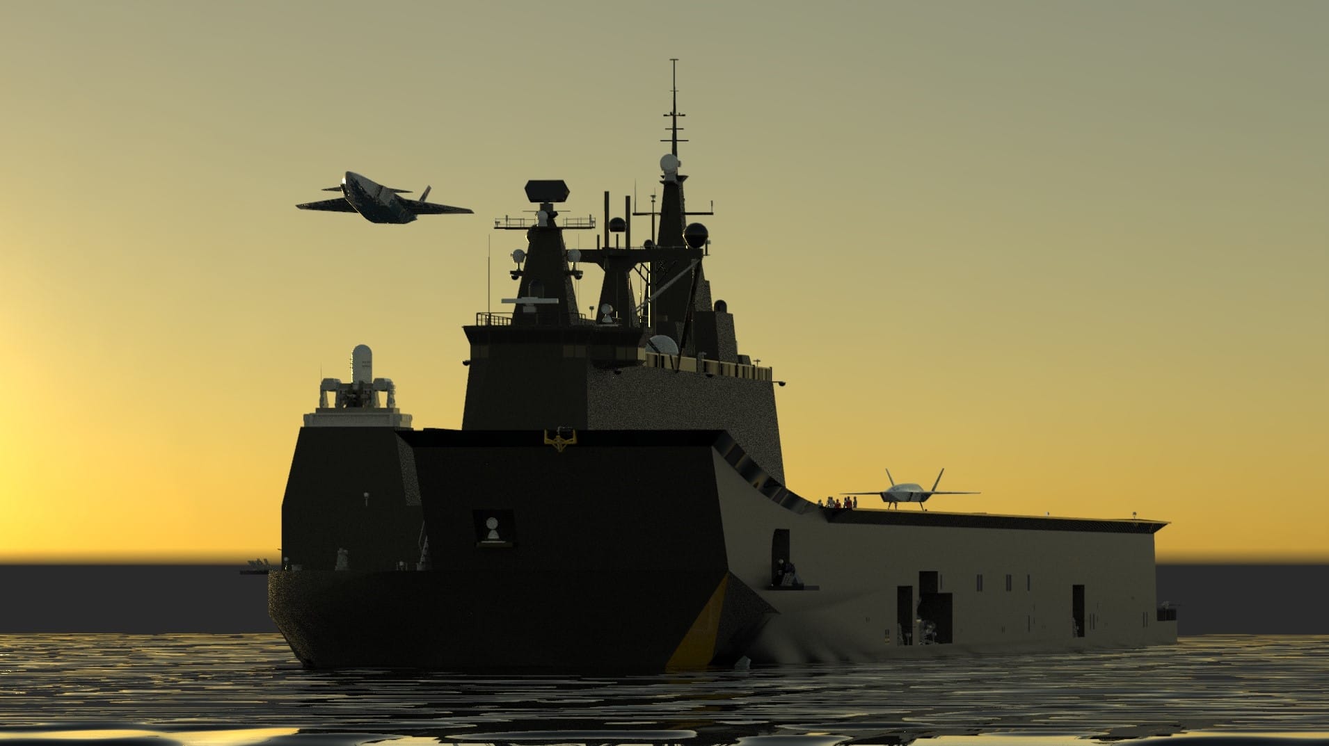 TCG Anadolu will have 50 or more A/UAV on board