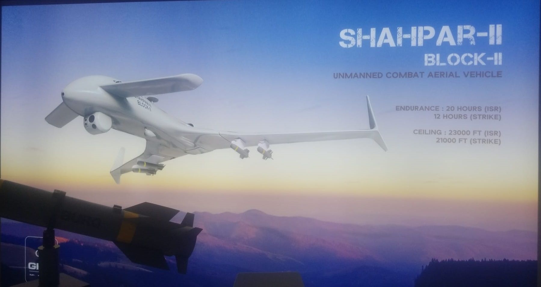 GIDS presents Shahpar-II (Block-II) UCAV at IDEX