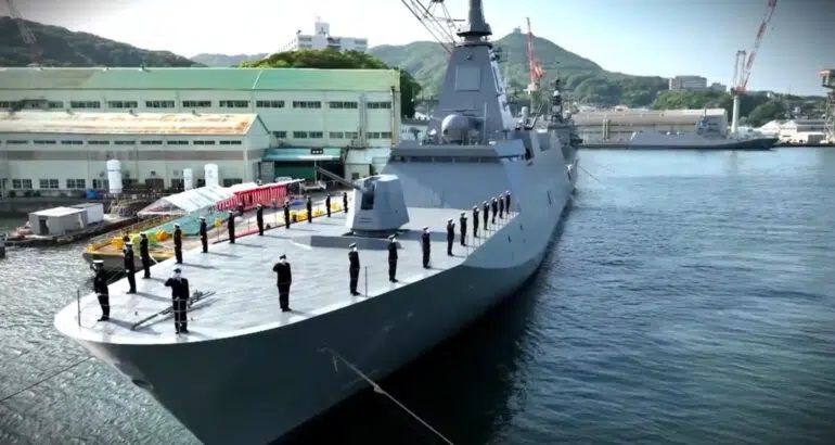 Japan has commissioned the flagship of the new Mogami-class frigate