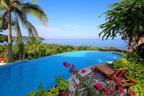 Beautiful Infinity Saltwater pool overlooking the ocean Casa Tacaná At Monterosa Vacation Rental in Sayulita Mexico