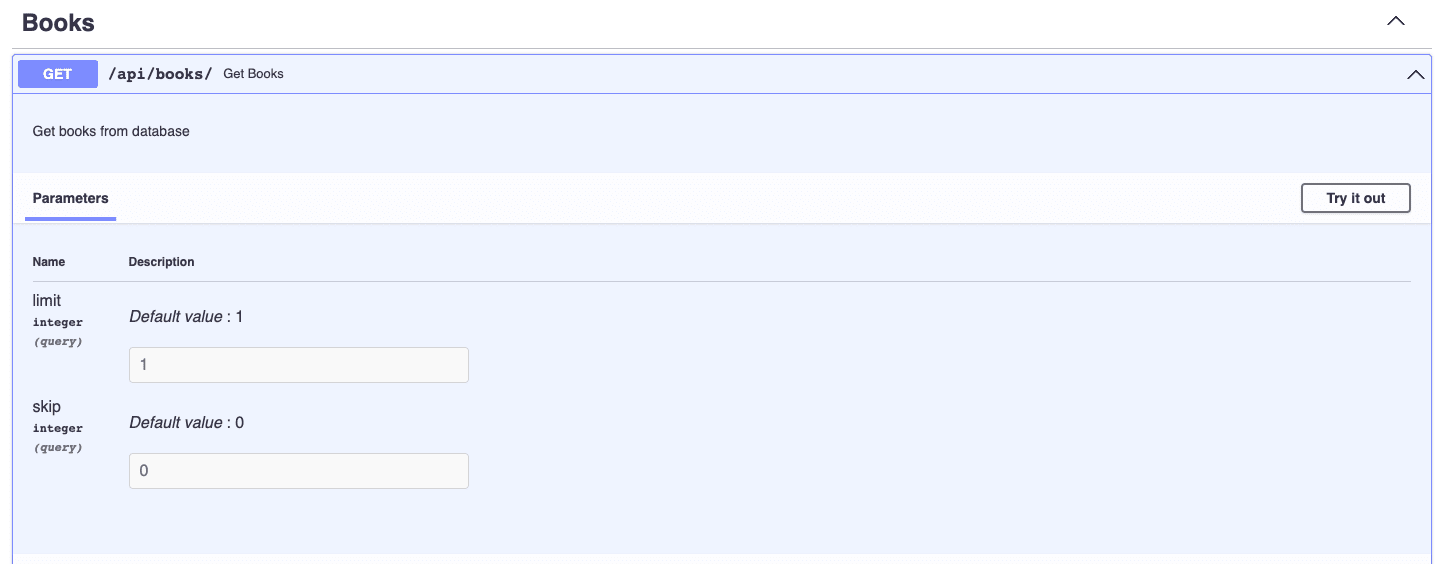 endpoint with query params