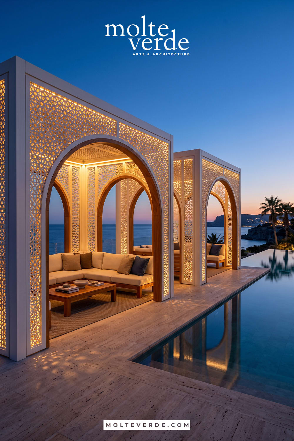 Modern metal pergola tasarımı