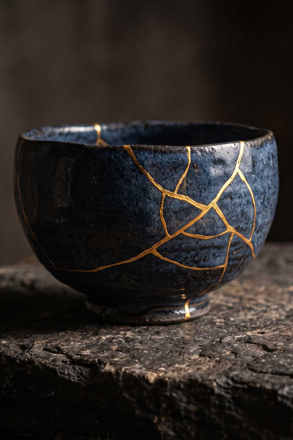Wabi Sabi Tarzı Kintsugi seramik kase tasarımı
