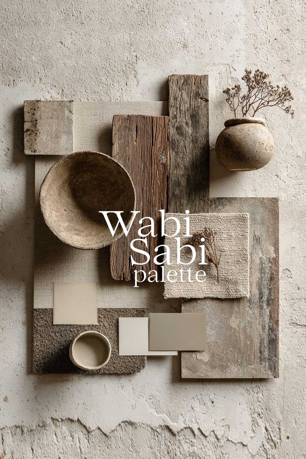Wabi Sabi Renk Kartelası Moodboard Tasarımı