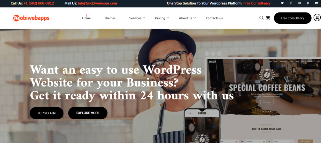 Mobiwebapps homepage