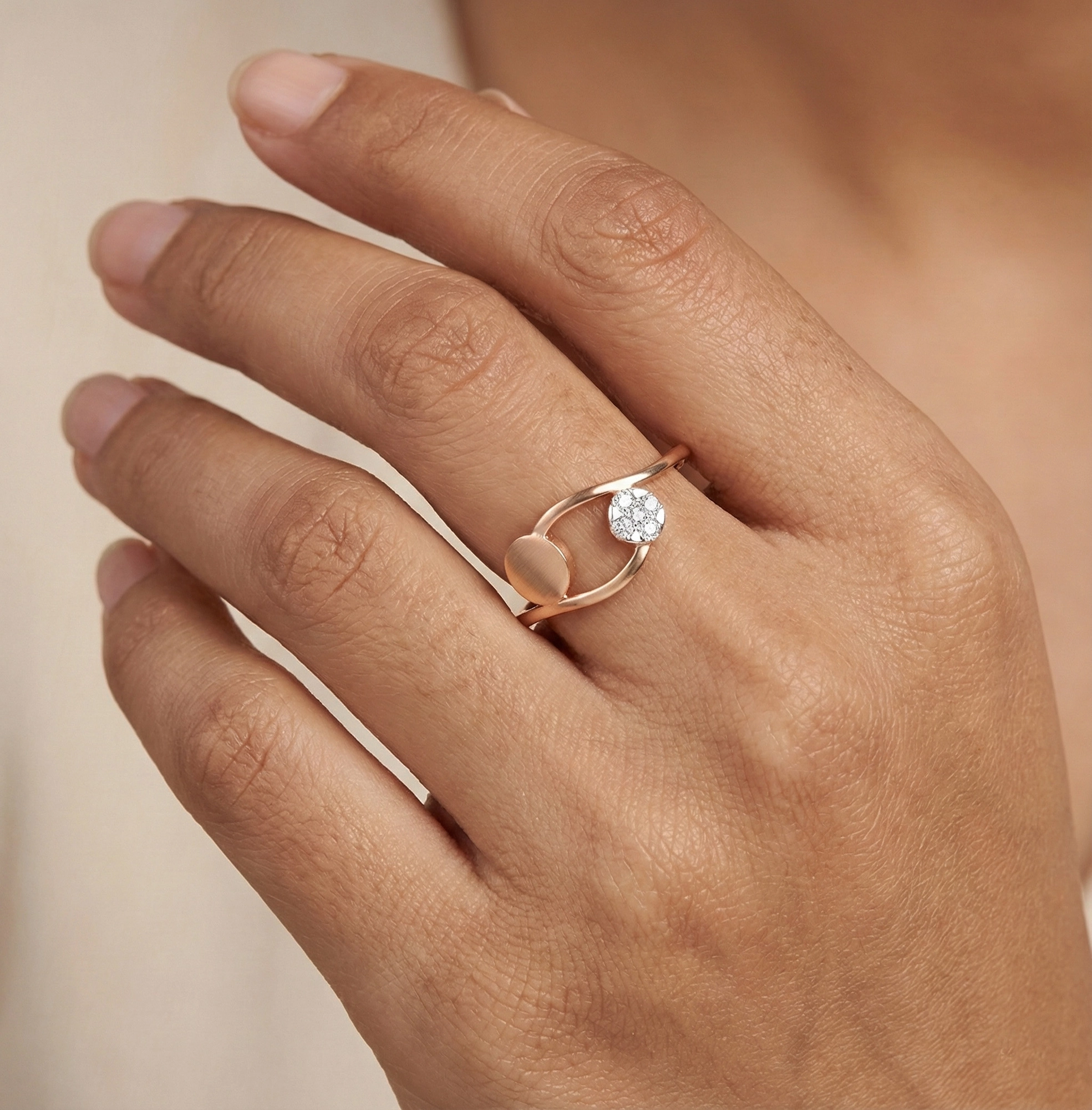 Rose Gold Diamond Ring thumbnail 2