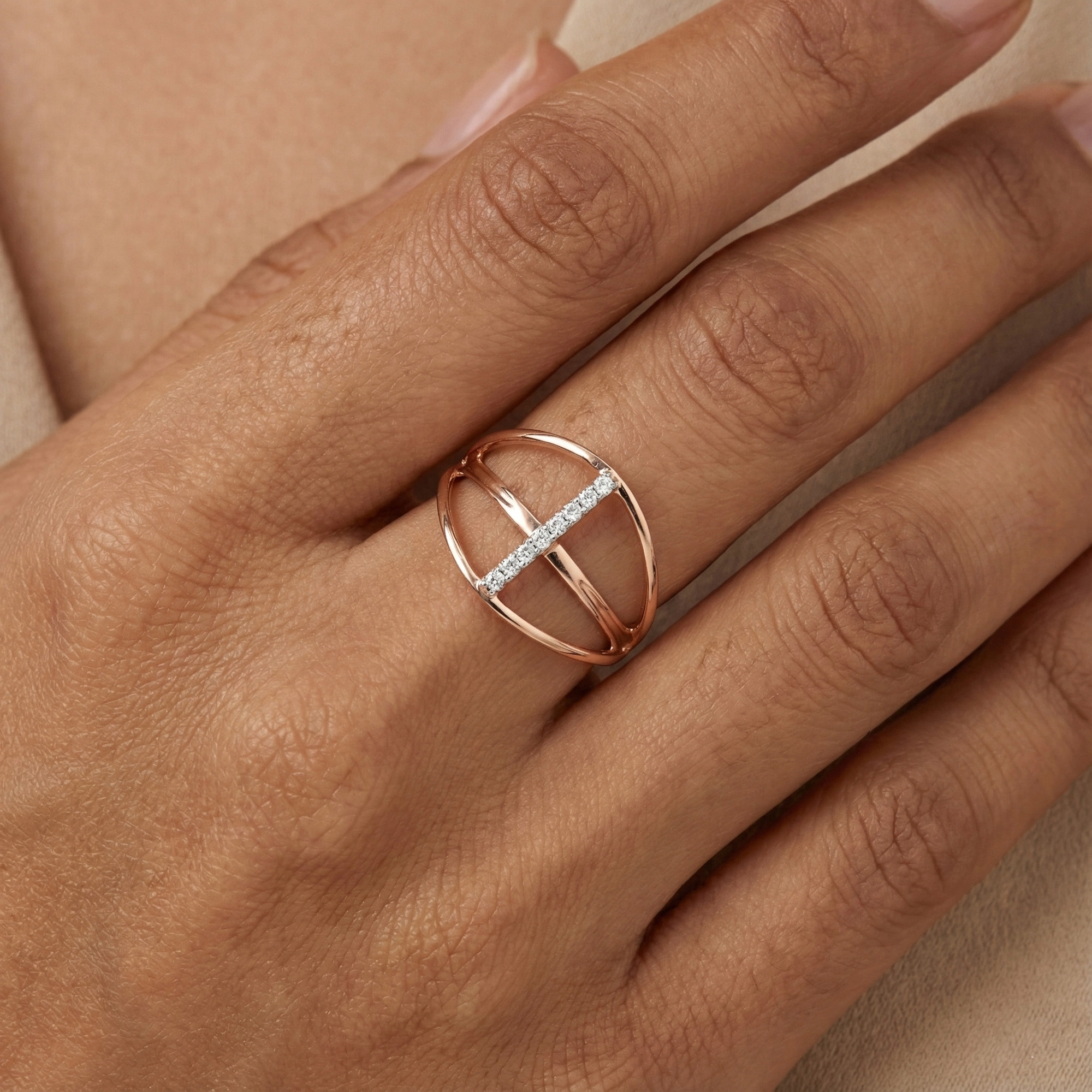 Rose Gold Diamond Ring thumbnail 2