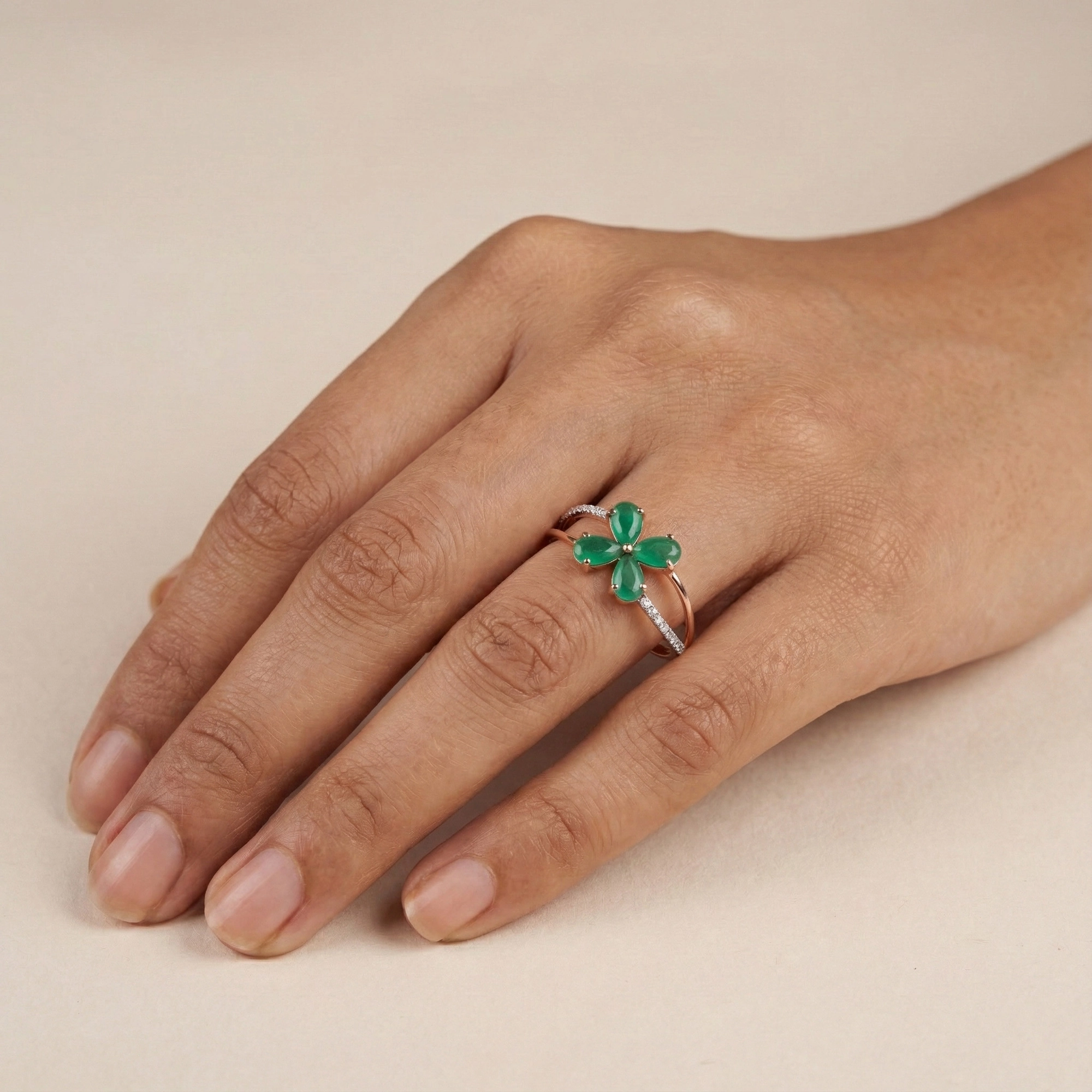 Rose Gold Diamond Ring thumbnail 2