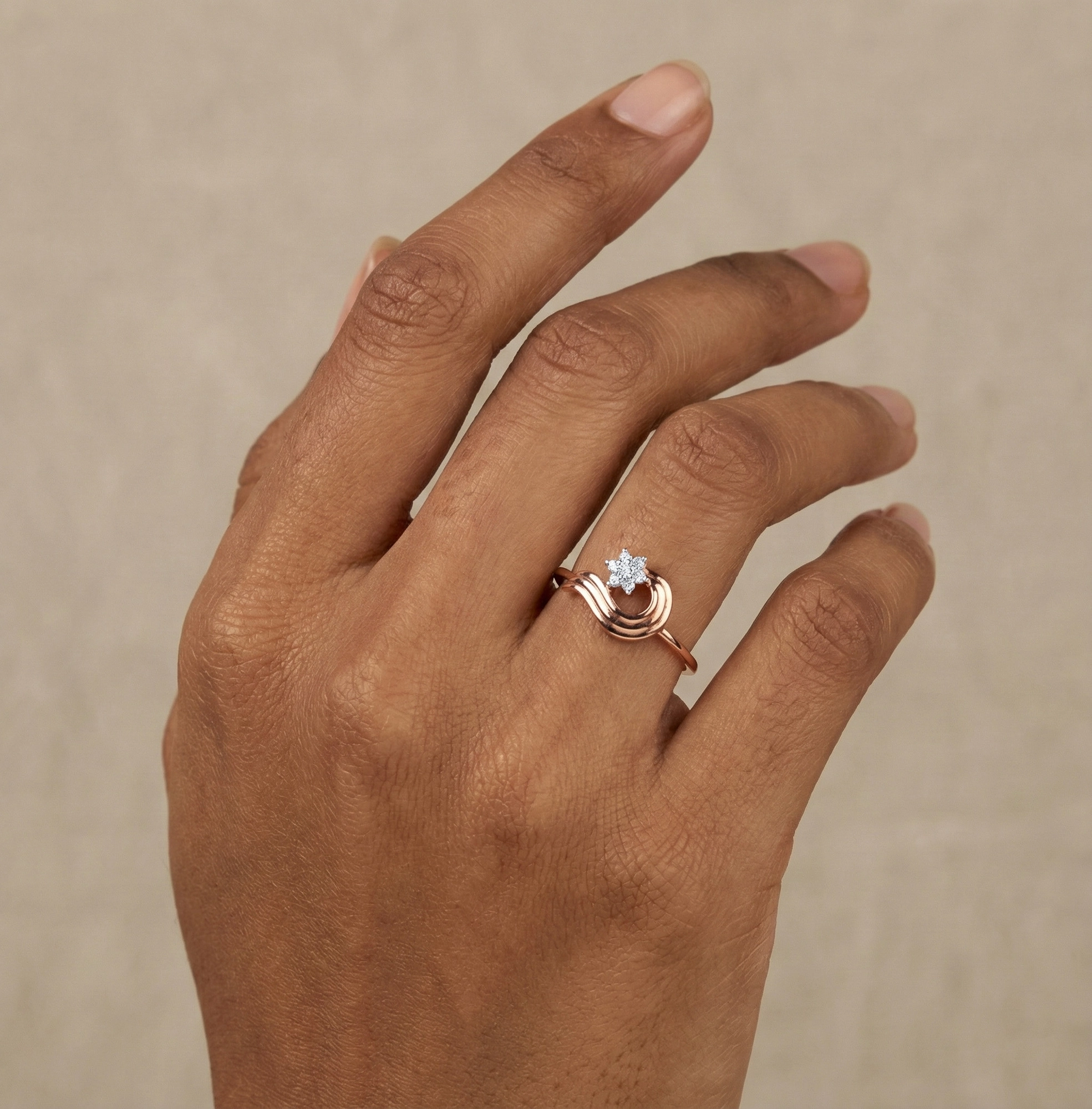 Rose Gold Diamond Ring thumbnail 2