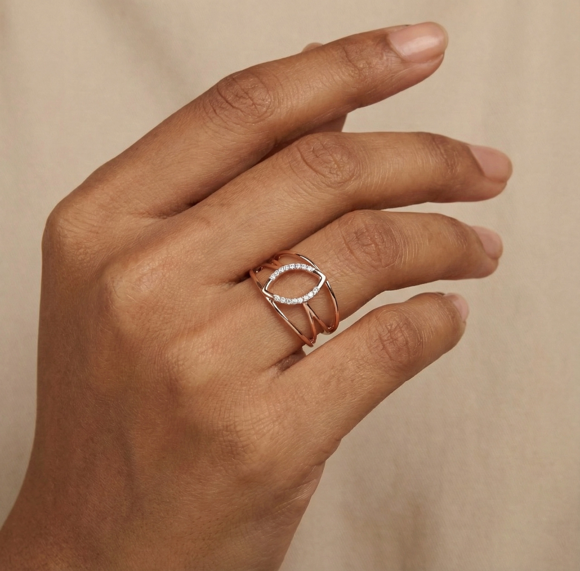 Rose Gold Diamond Ring thumbnail 2