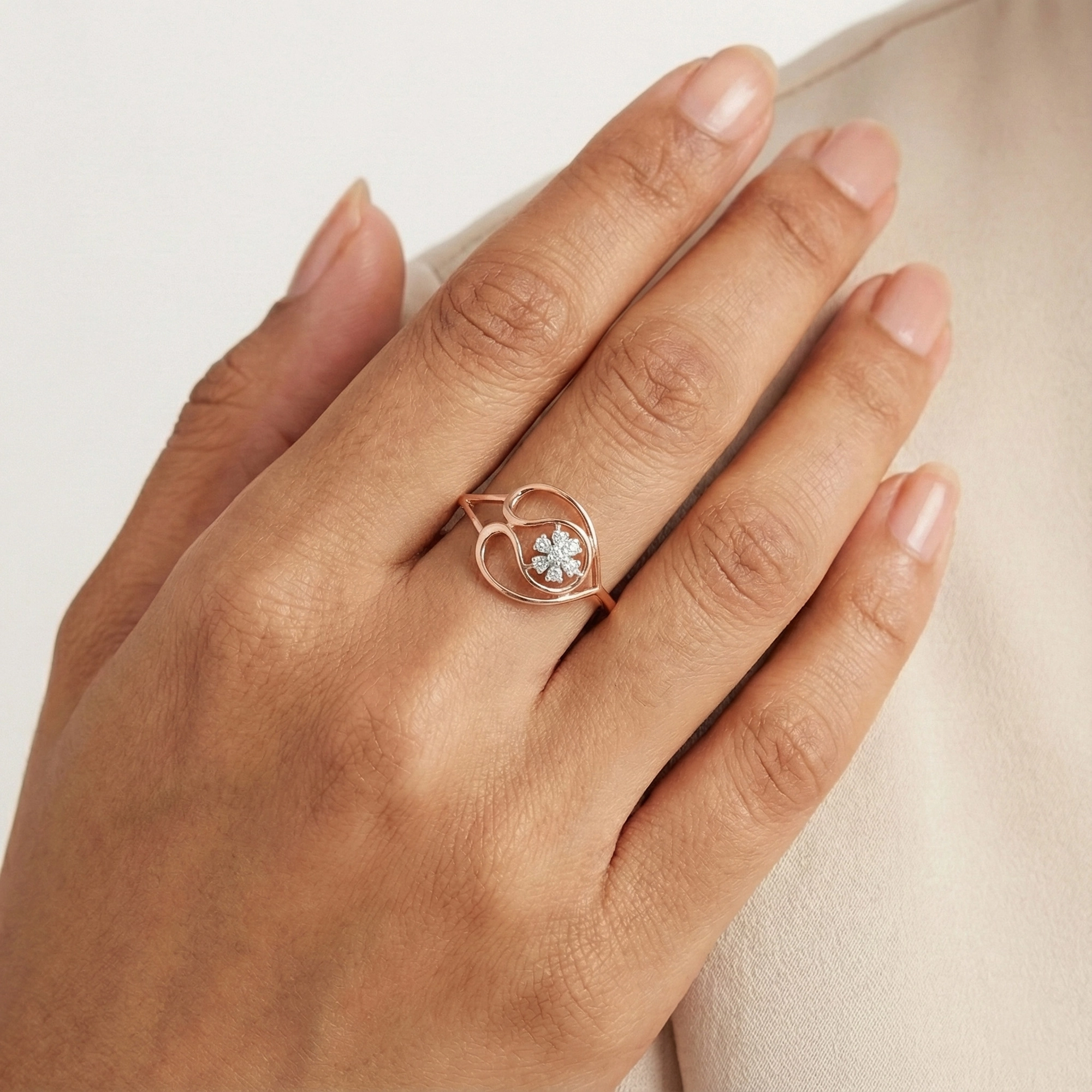 Rose Gold Diamond Ring thumbnail 2