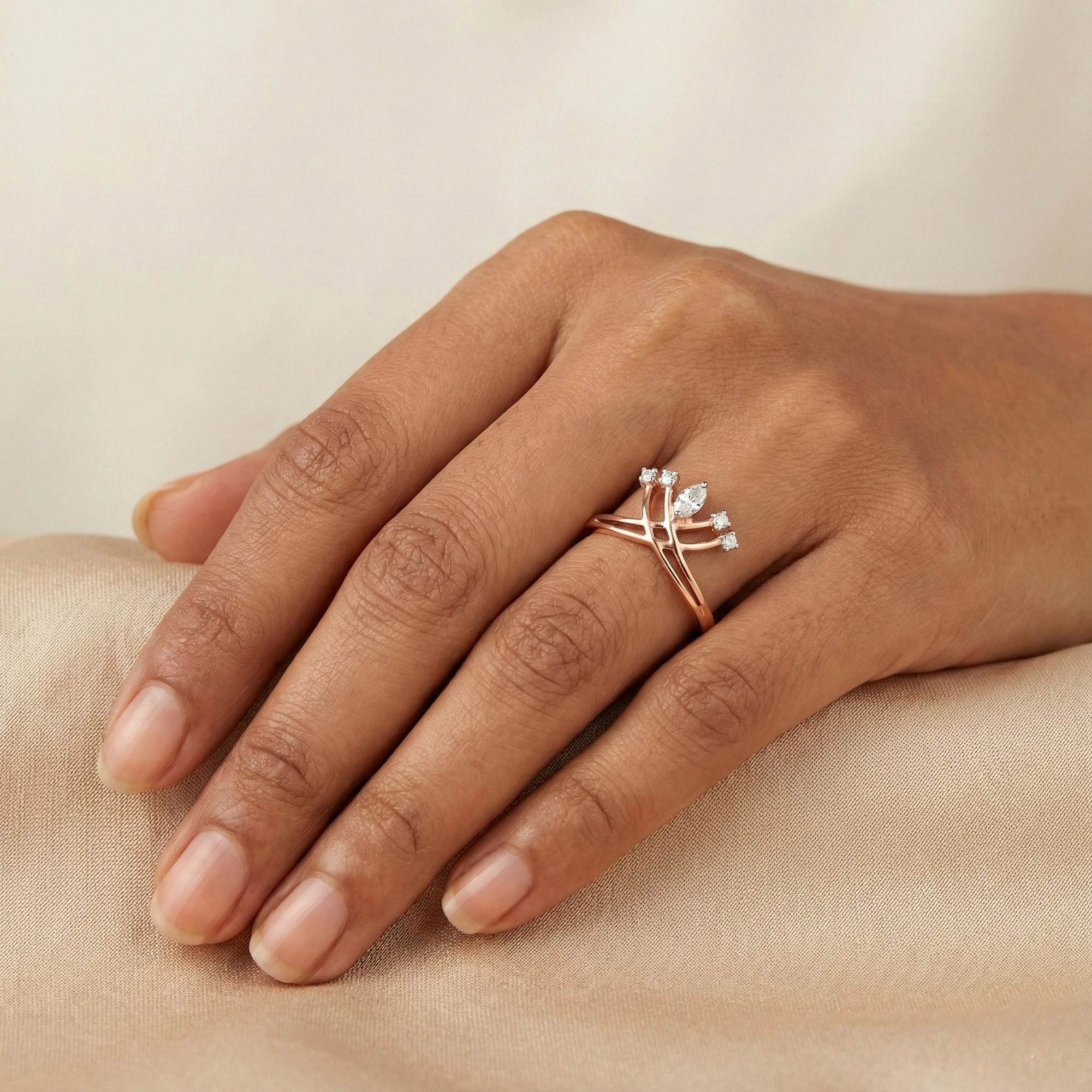 Rose Gold Diamond Ring thumbnail 3