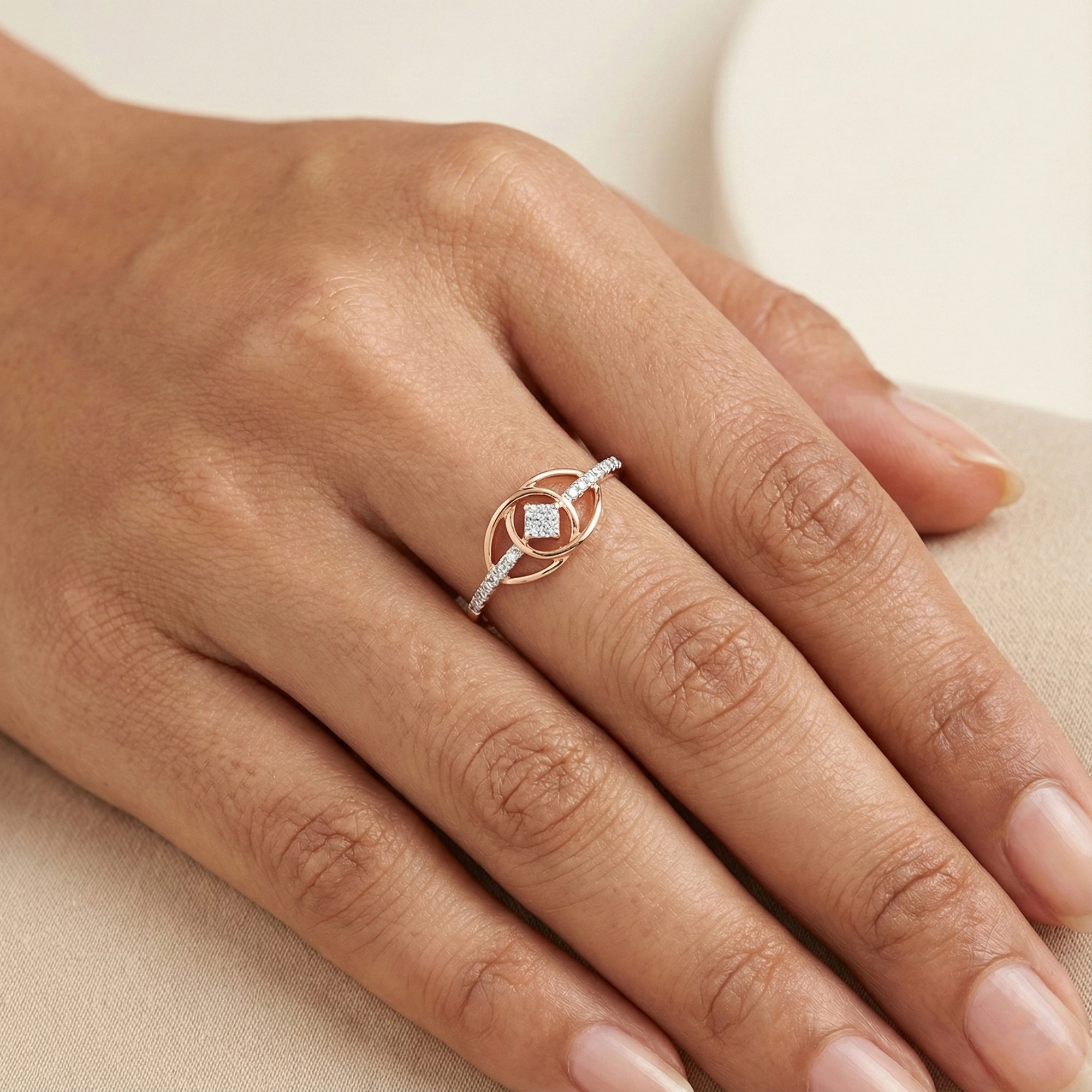 Rose Gold Diamond Ring thumbnail 3