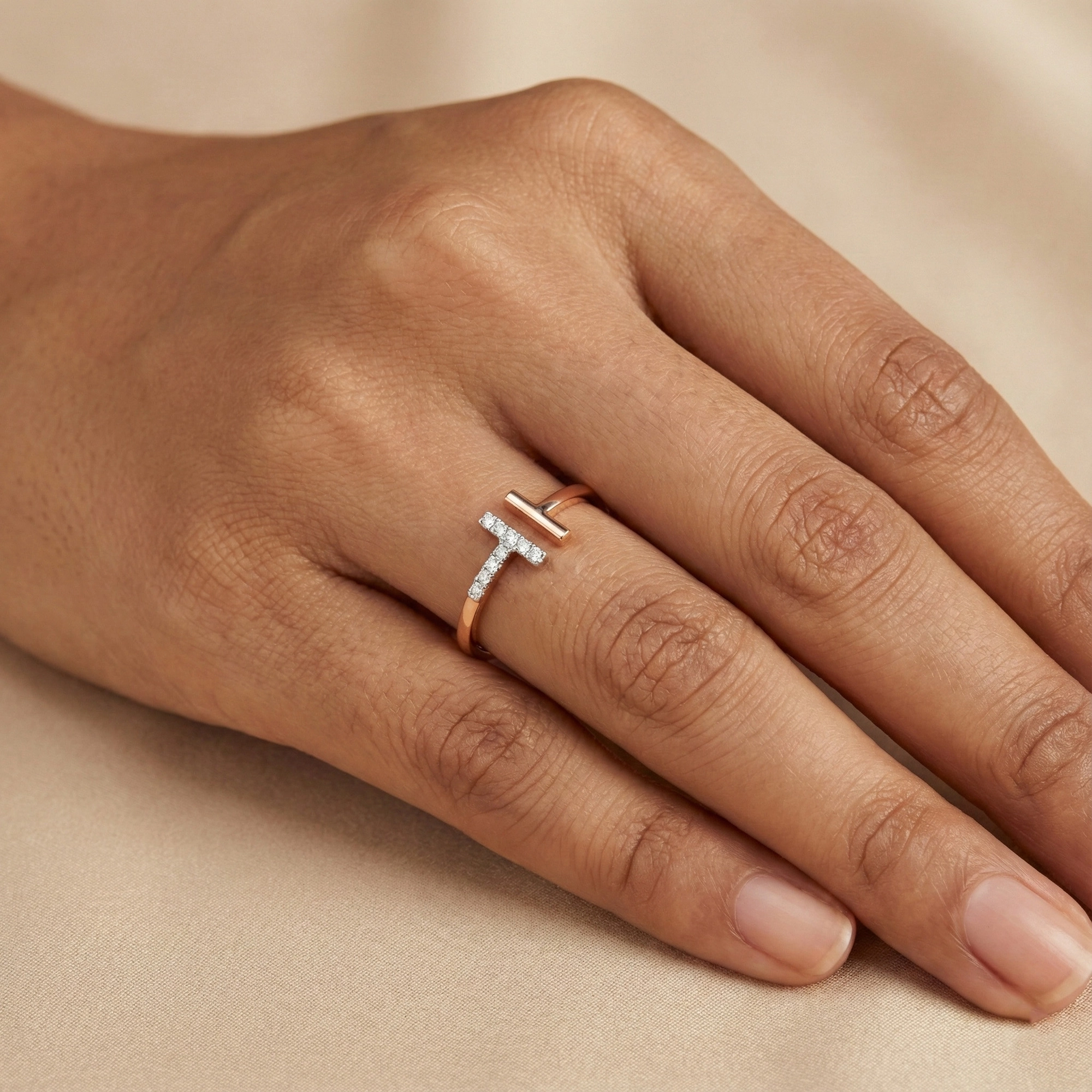 Rose Gold Diamond Ring thumbnail 3