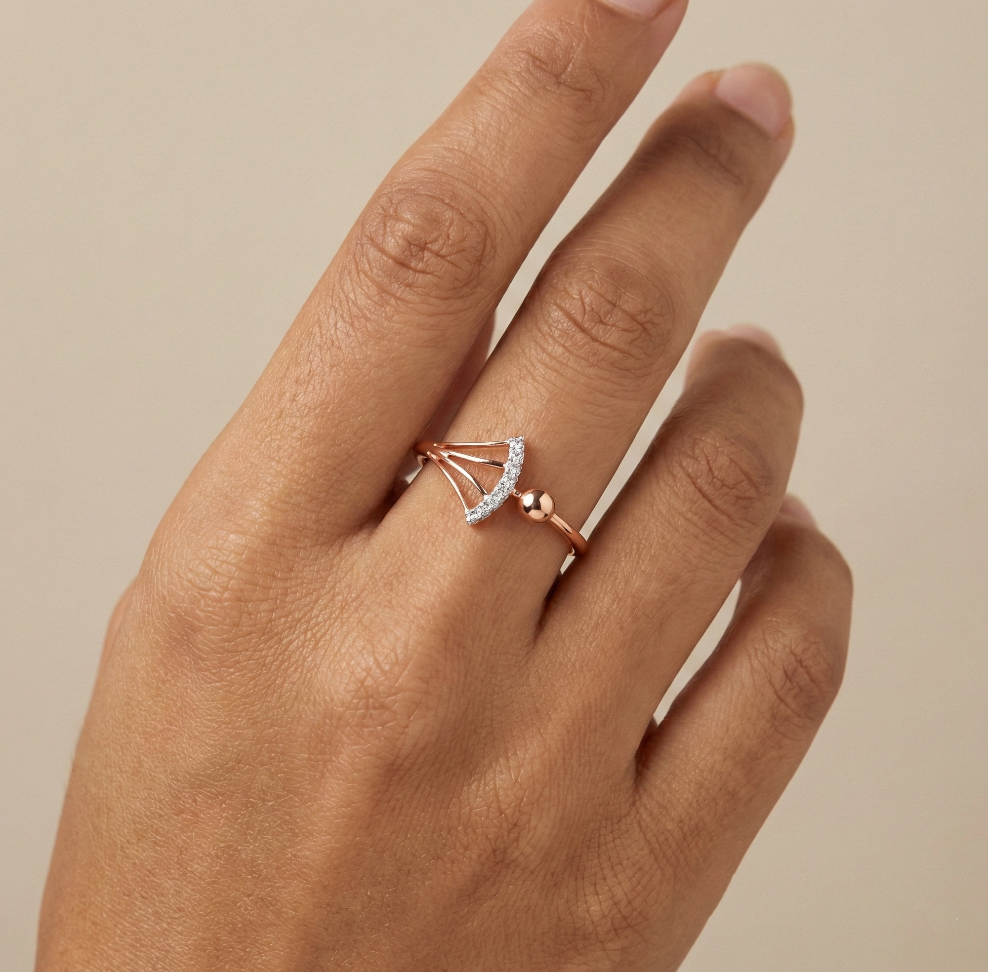 Rose Gold Diamond Ring thumbnail 2