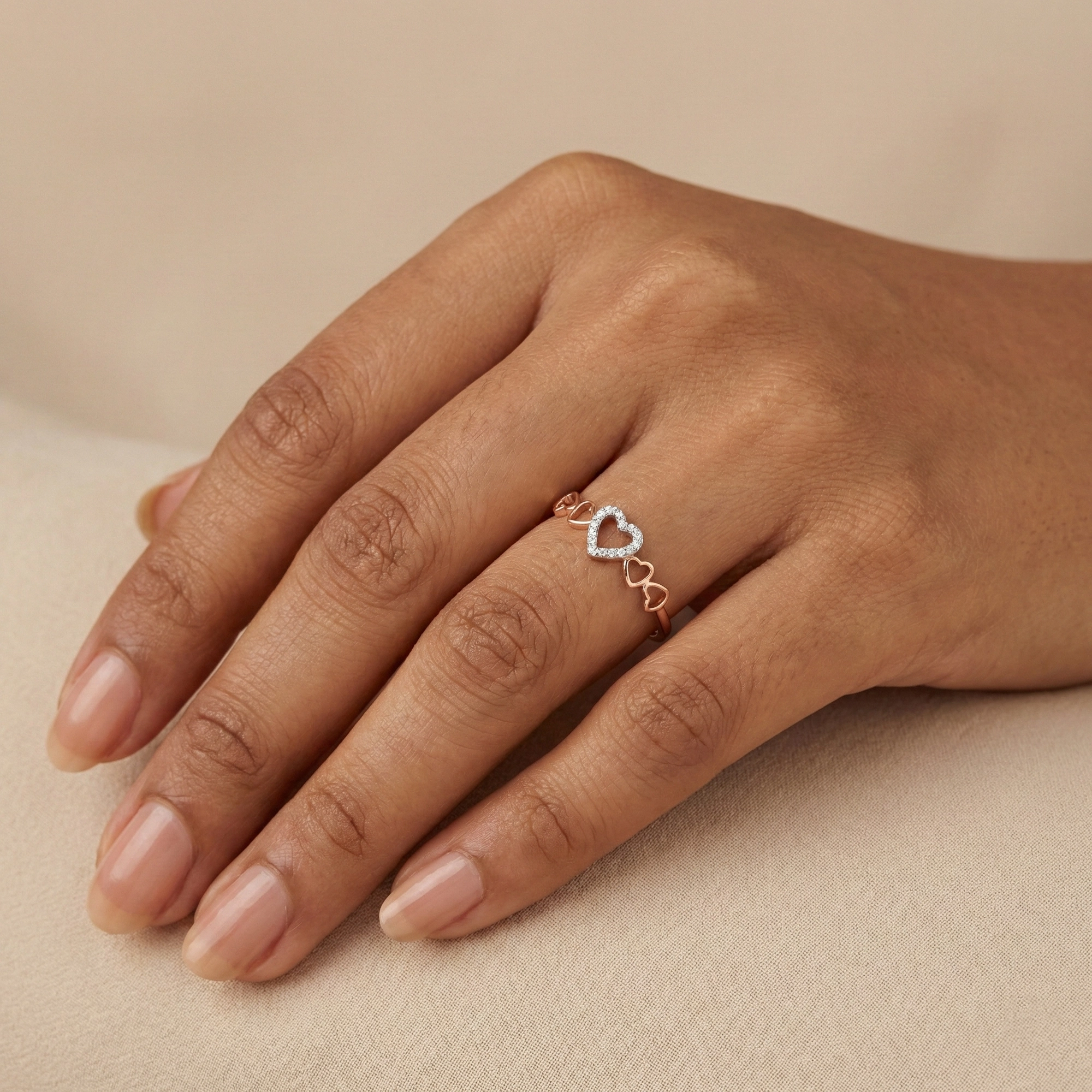 Rose Gold Diamond Ring thumbnail 2