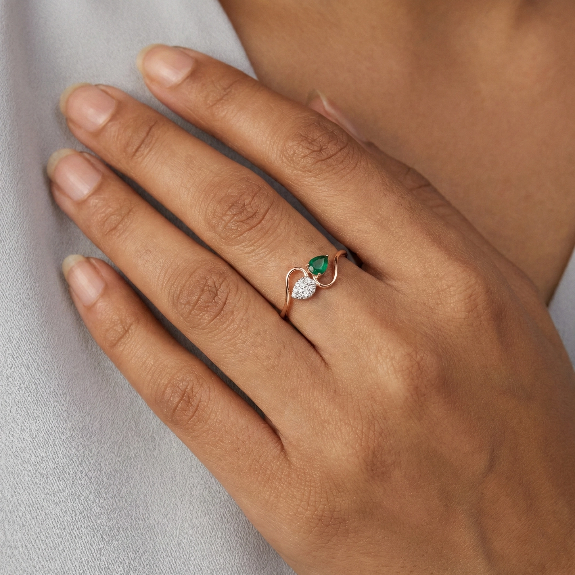 Rose Gold Diamond Ring thumbnail 2
