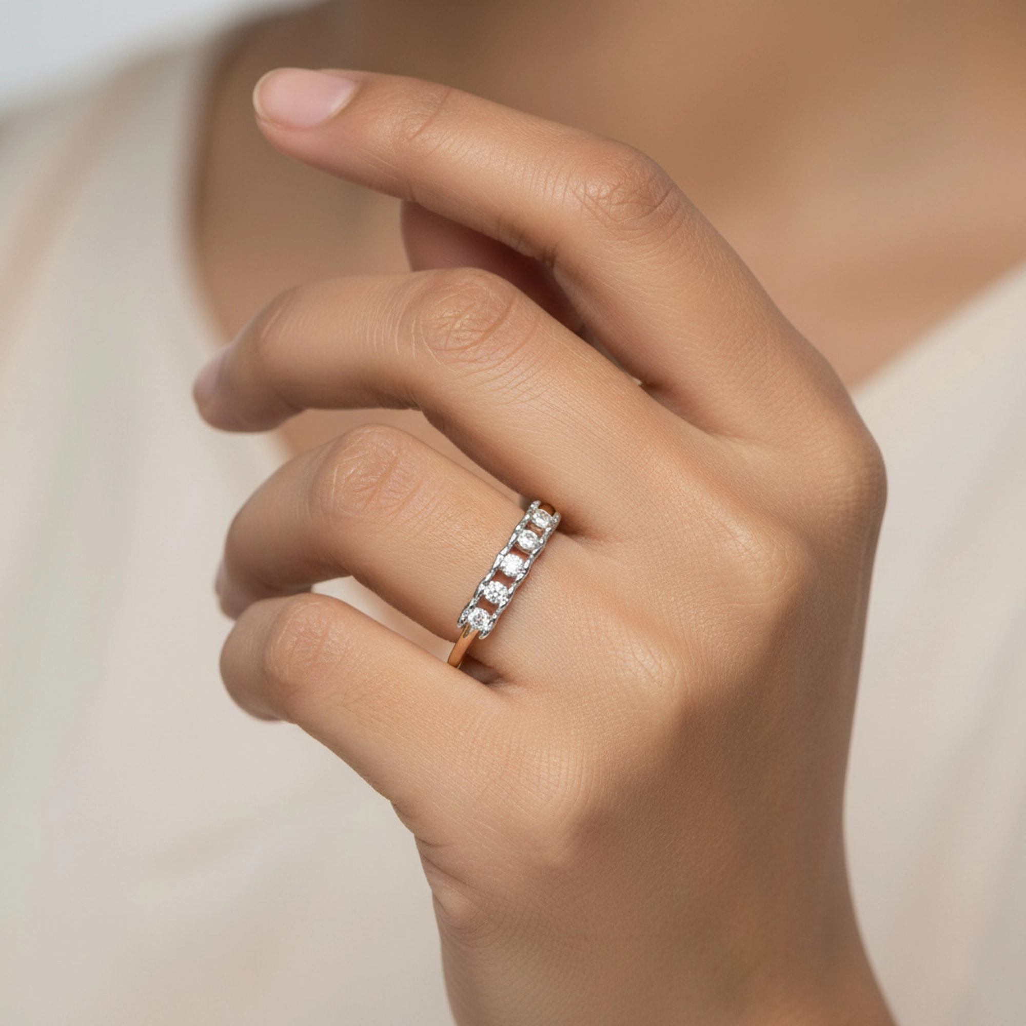 Rose Gold Diamond Ring thumbnail 3