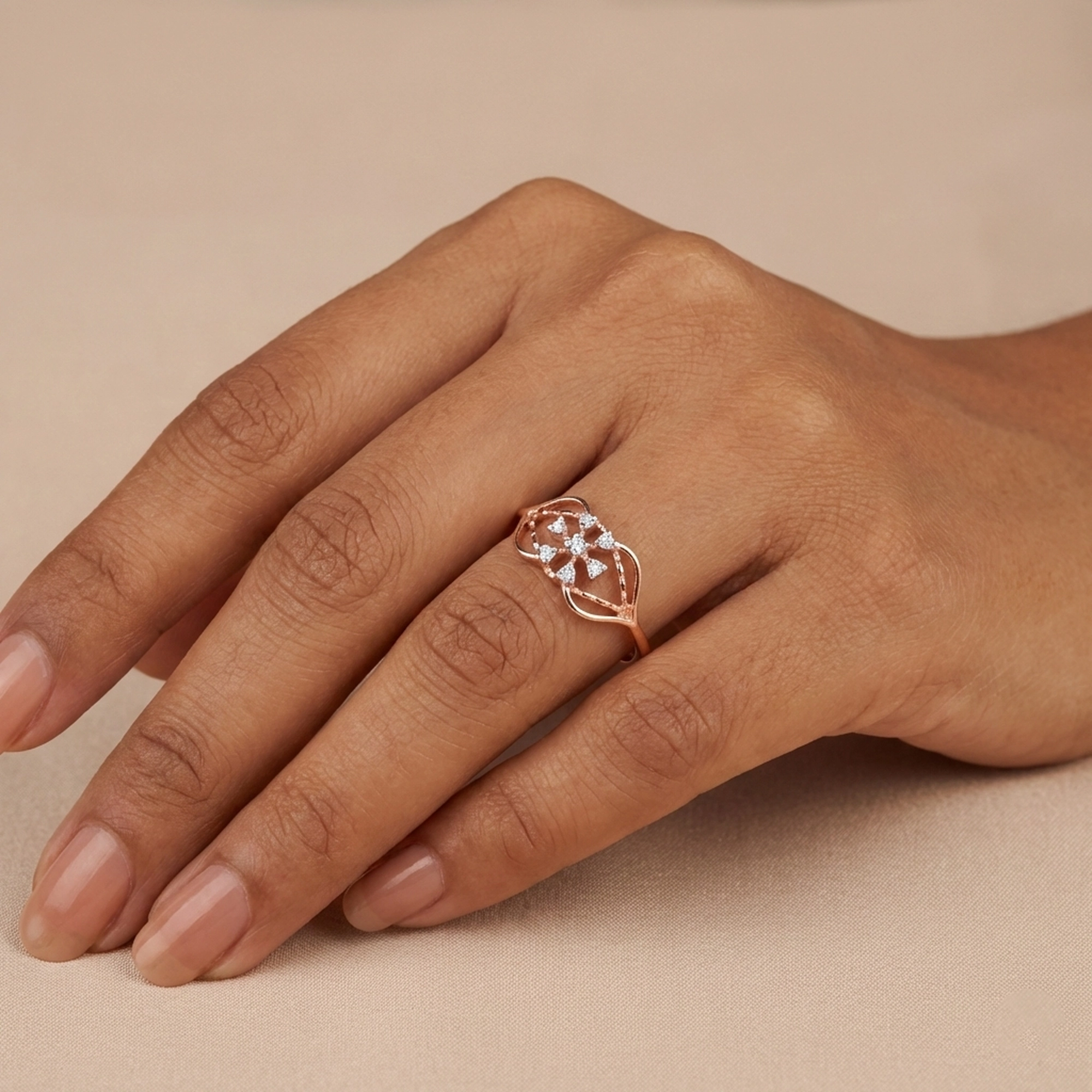 Rose Gold Diamond Ring thumbnail 2