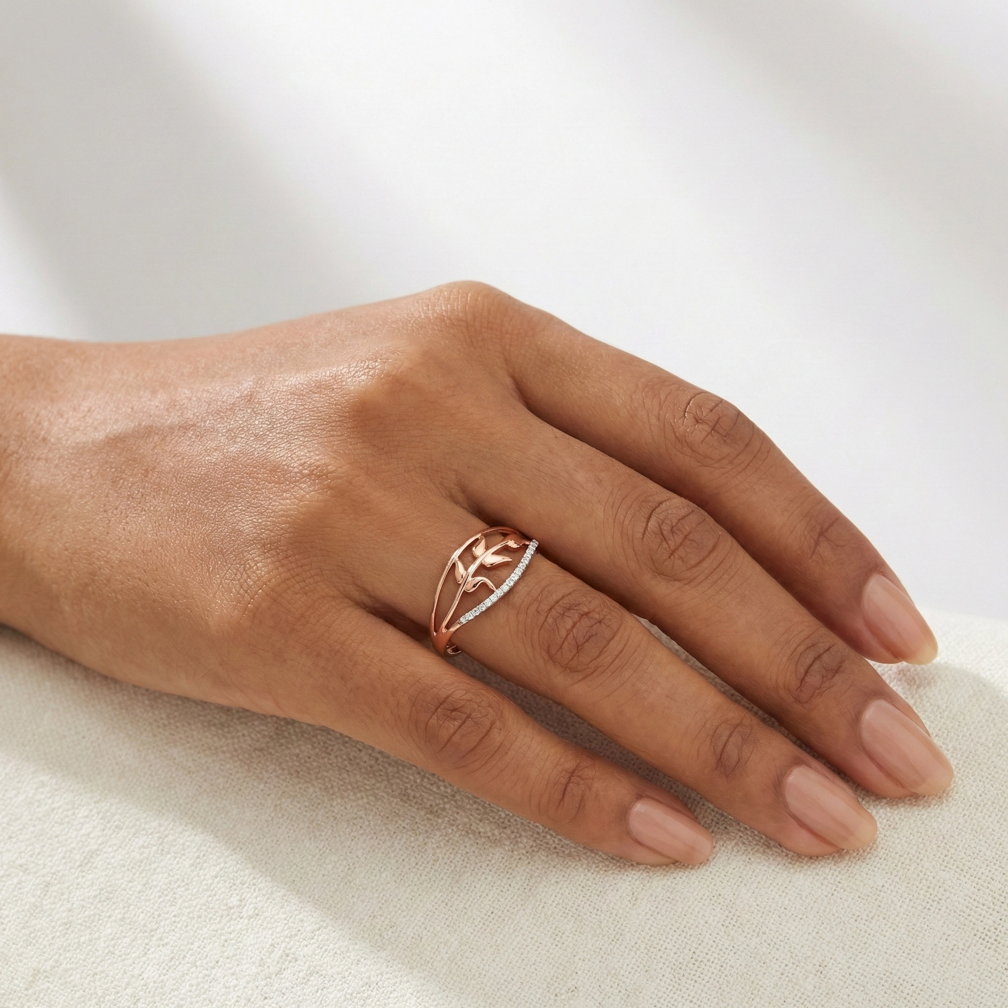 Rose Gold Diamond Ring thumbnail 2