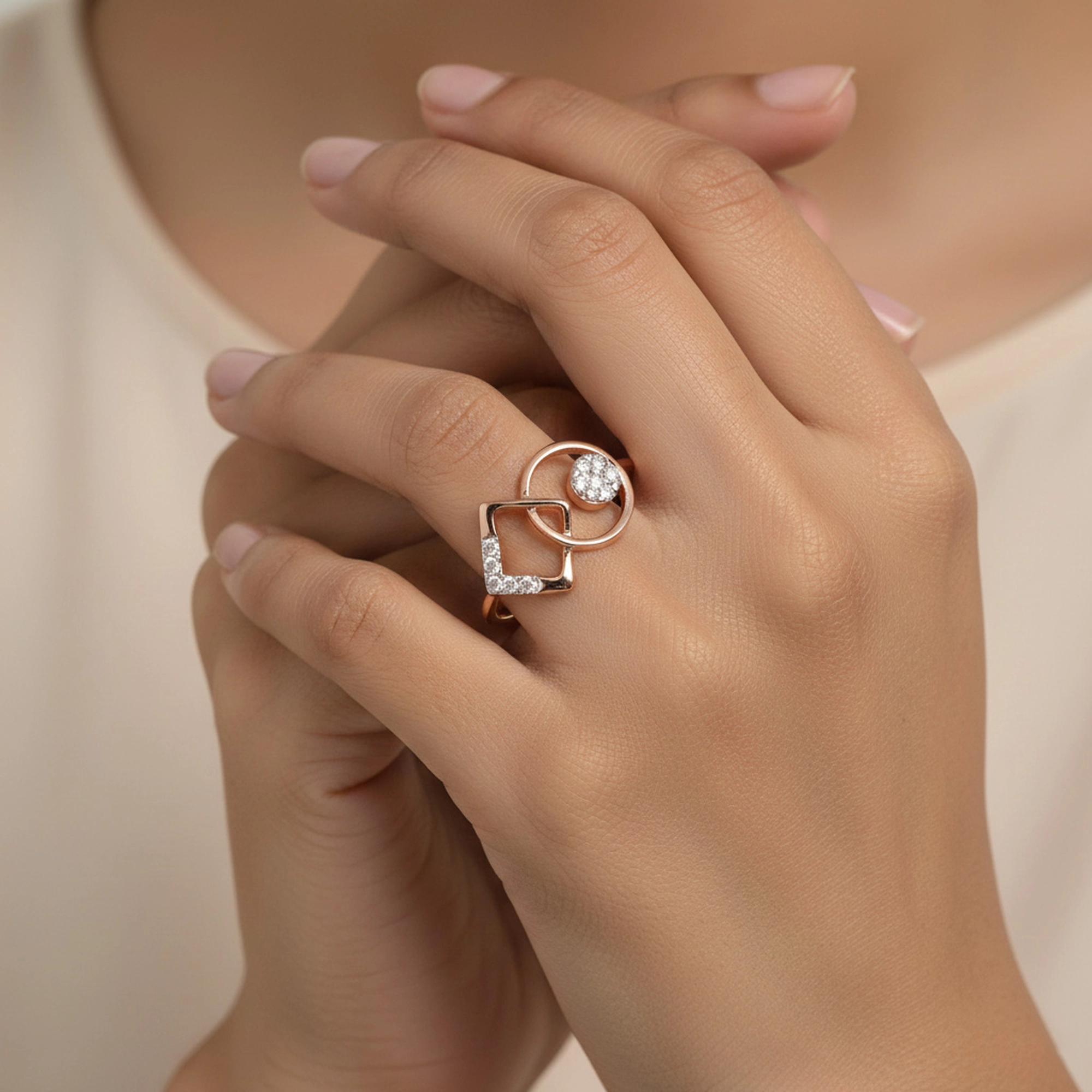 Rose Gold Diamond Ring thumbnail 3
