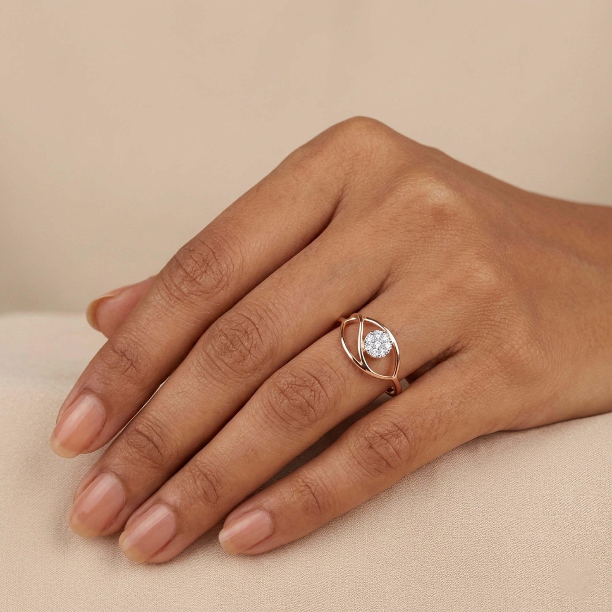 Rose Gold Diamond Ring thumbnail 2