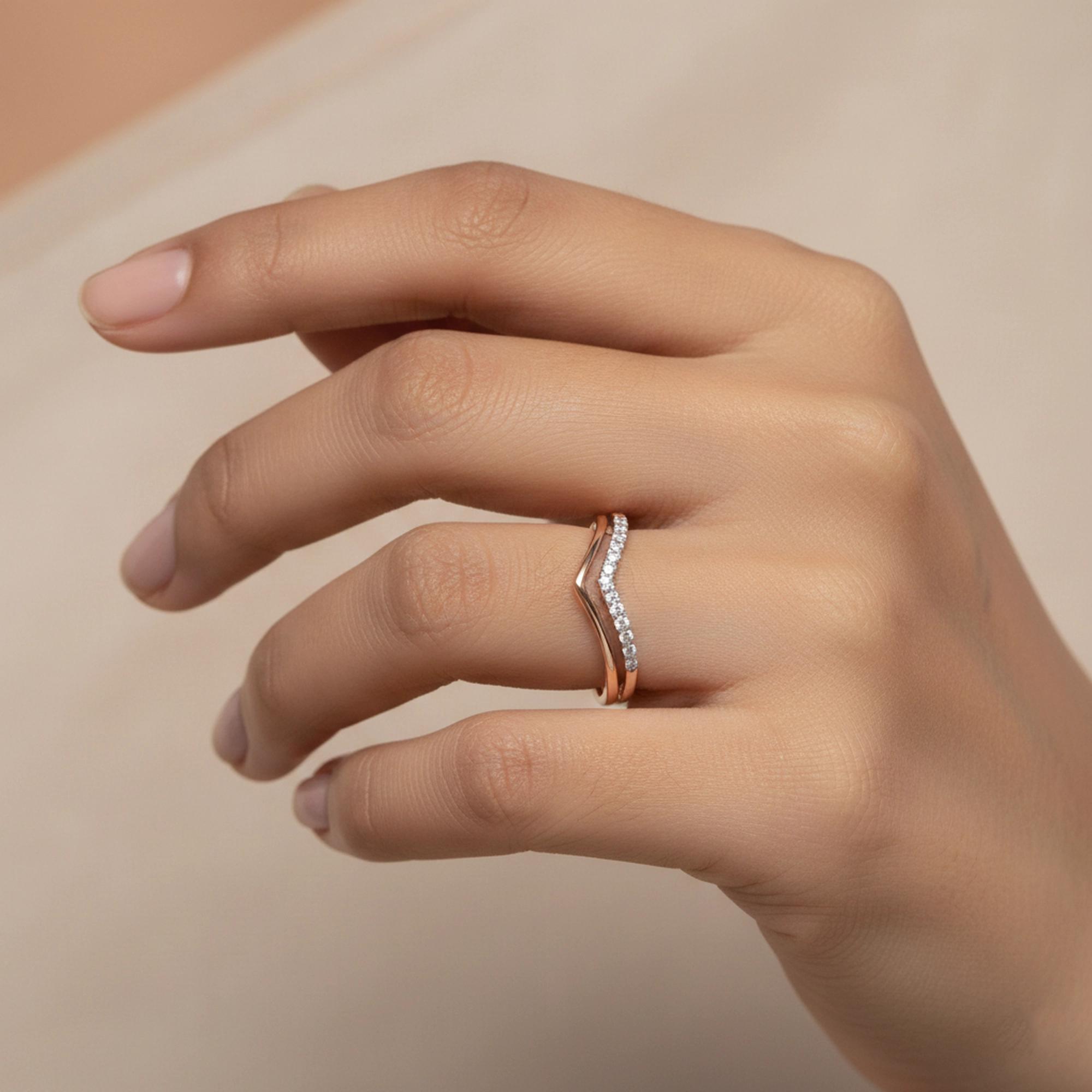 Rose Gold Diamond Ring thumbnail 2