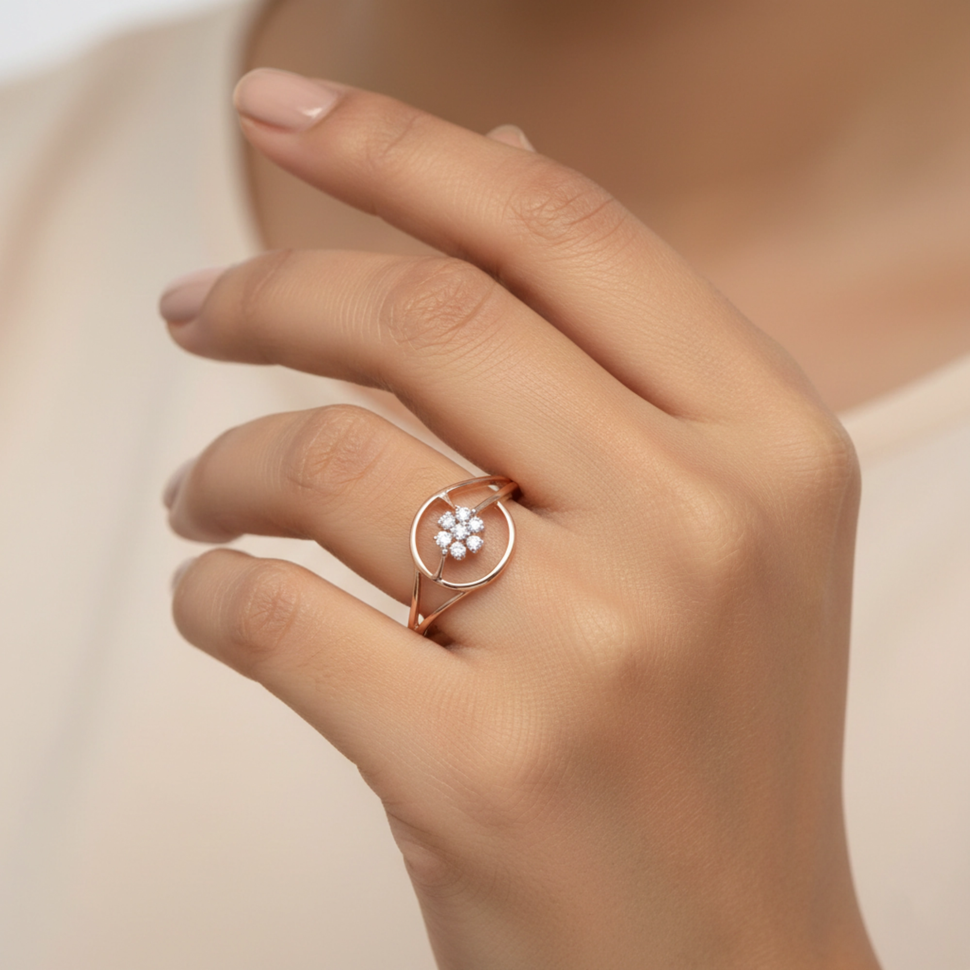 Rose Gold Diamond Ring thumbnail 2