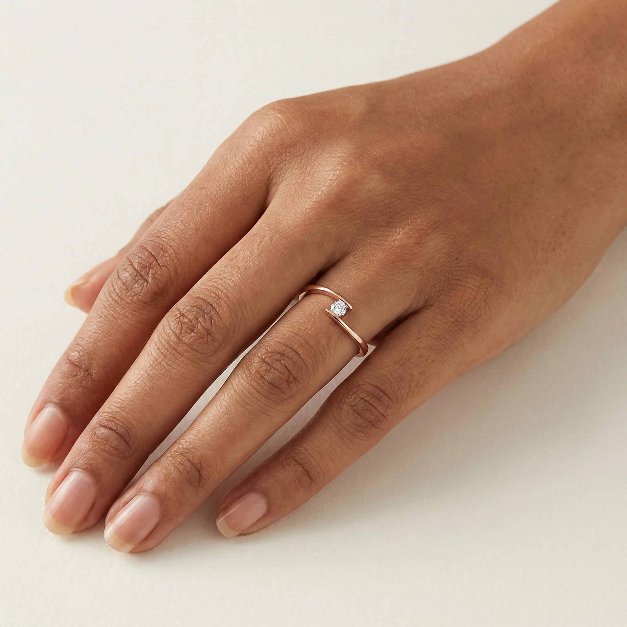 Rose Gold Diamond Ring thumbnail 2