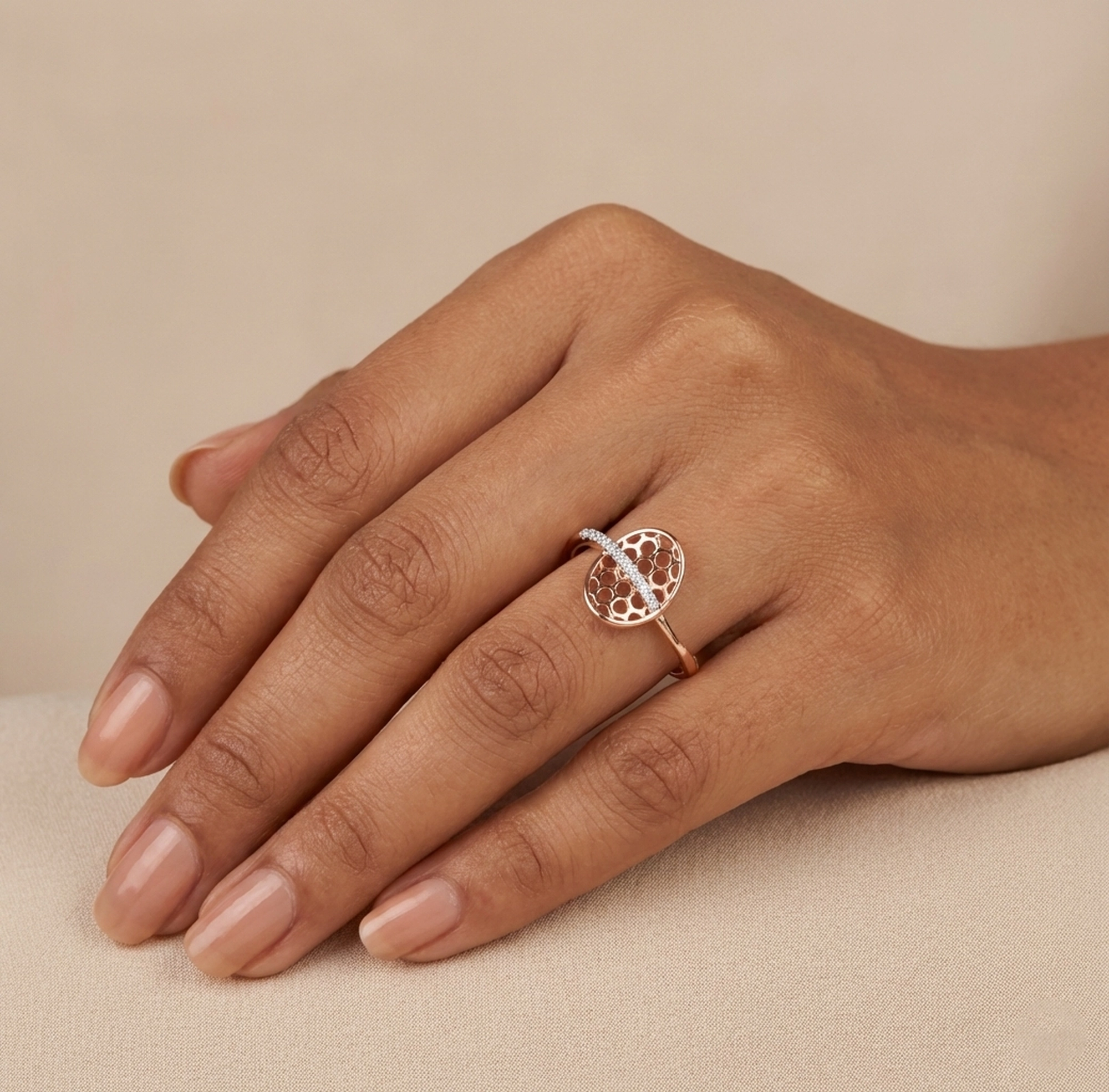 Rose Gold Diamond Ring thumbnail 2