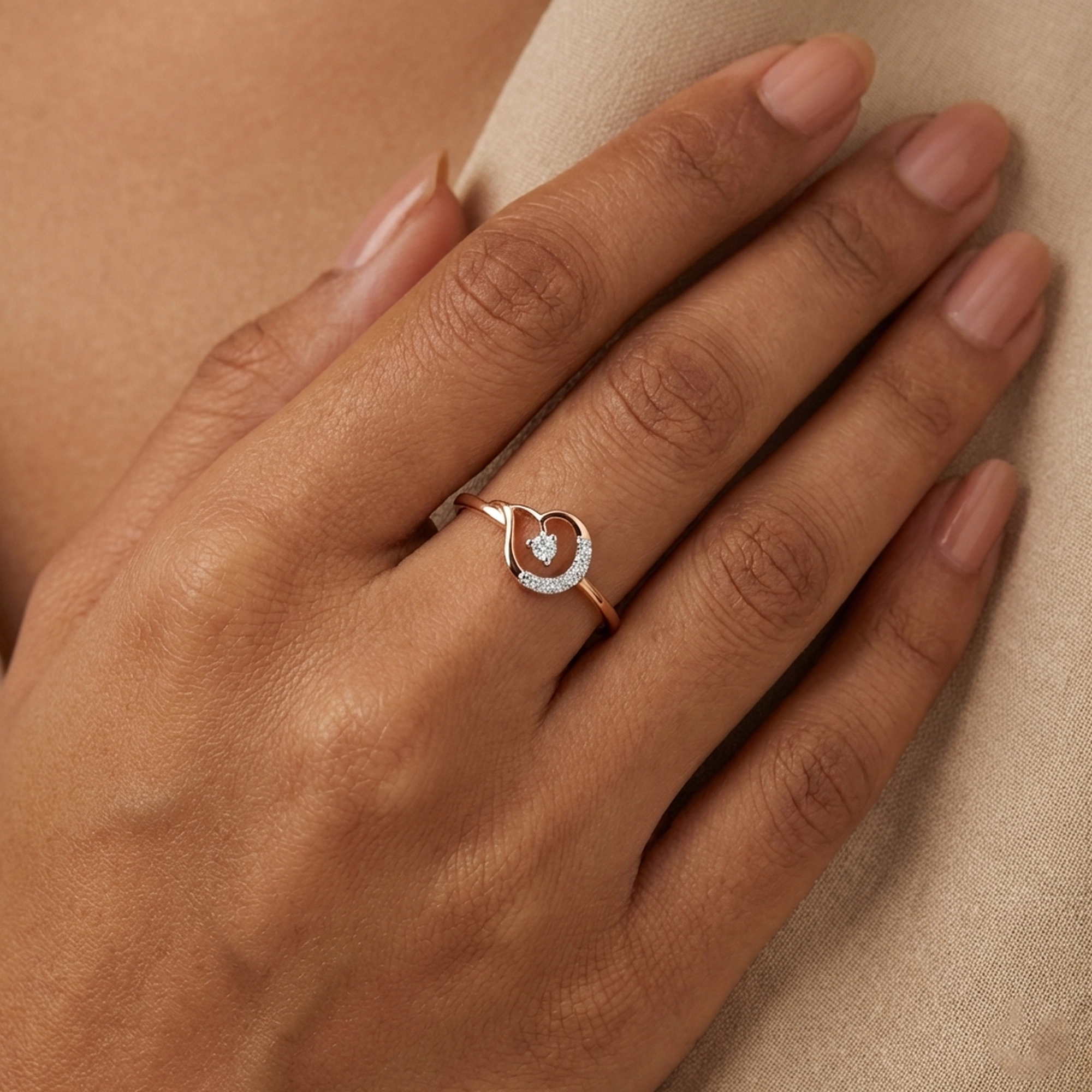 Rose Gold Diamond Ring thumbnail 2