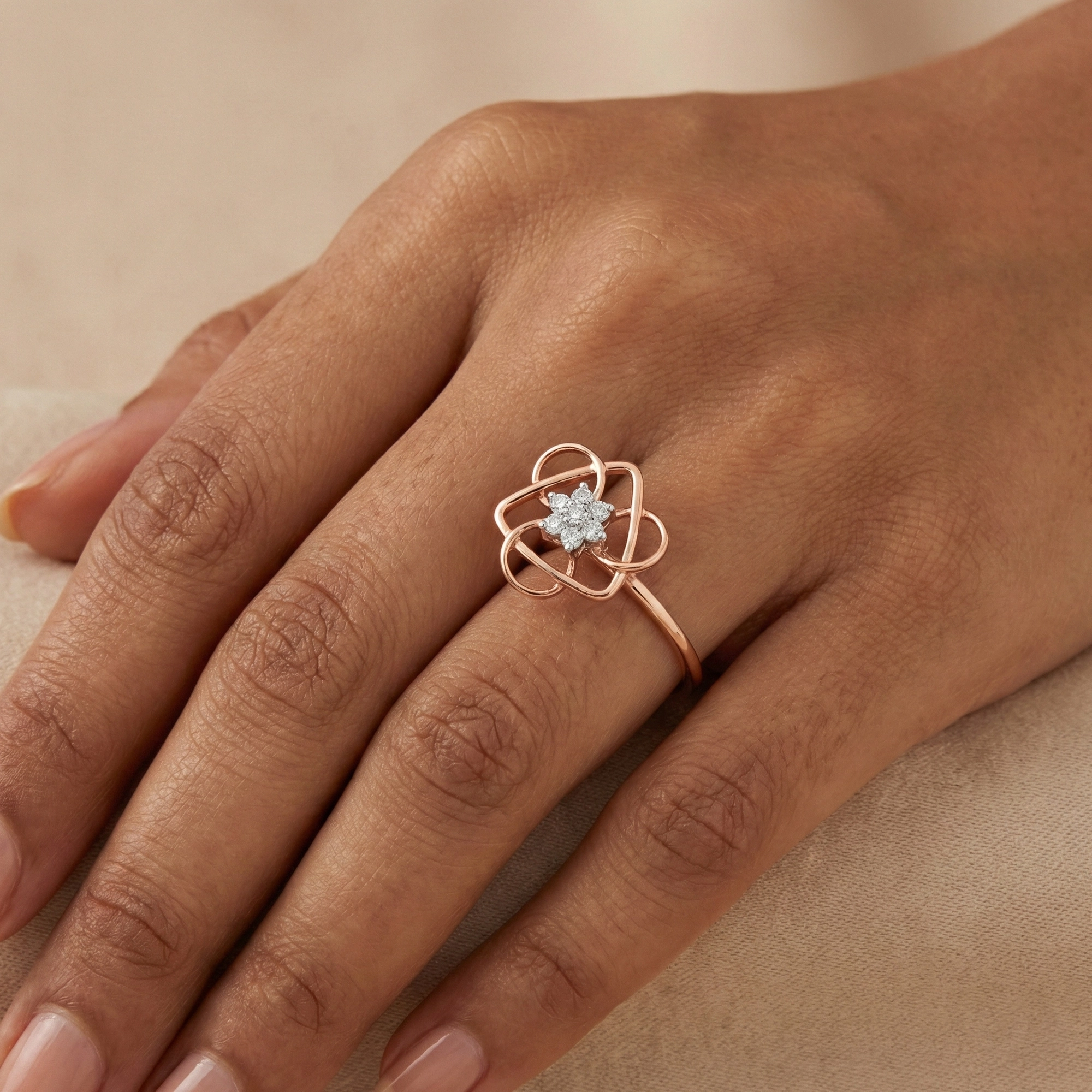 Rose Gold Diamond Ring thumbnail 2