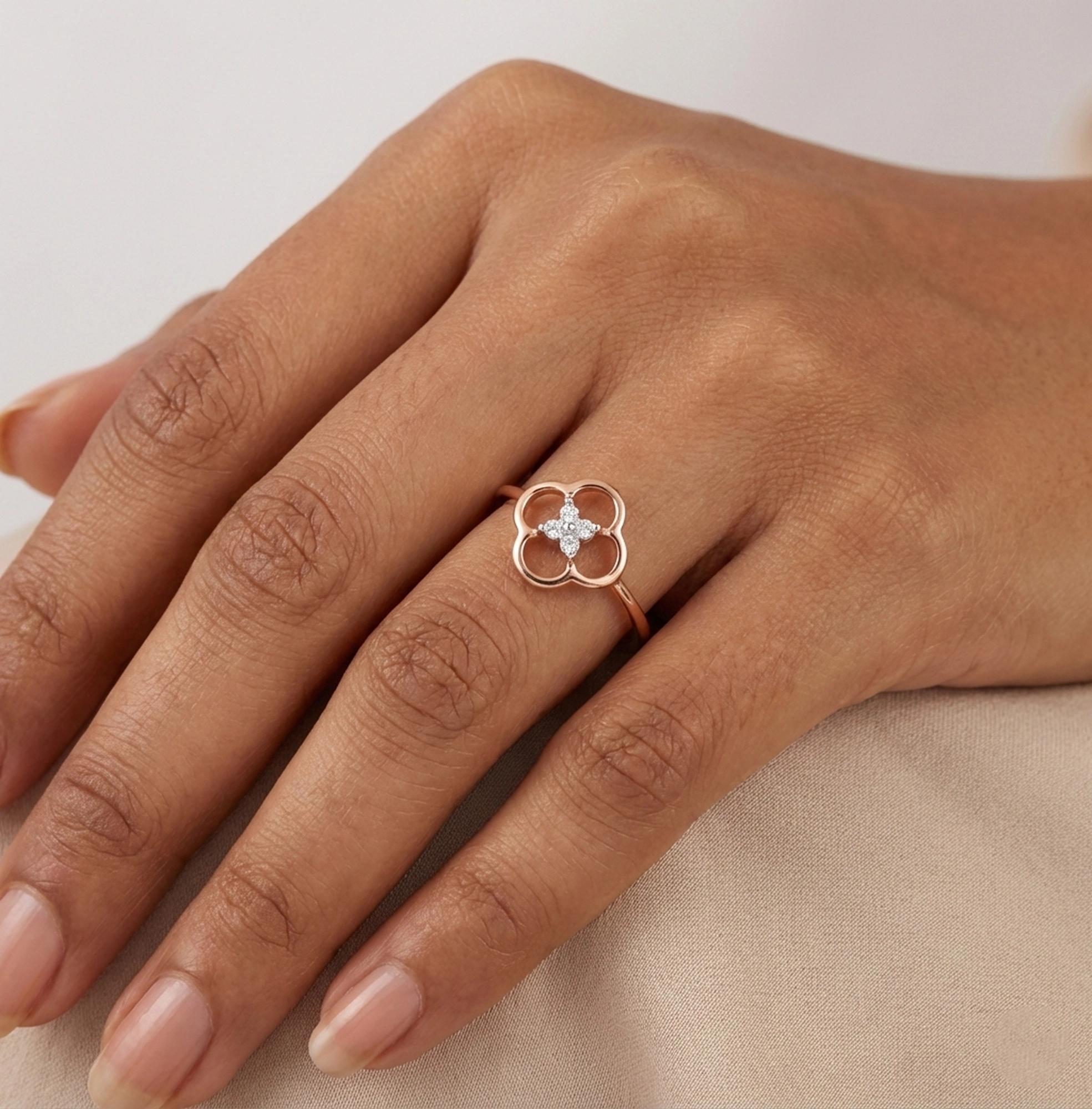 Rose Gold Diamond Ring thumbnail 2