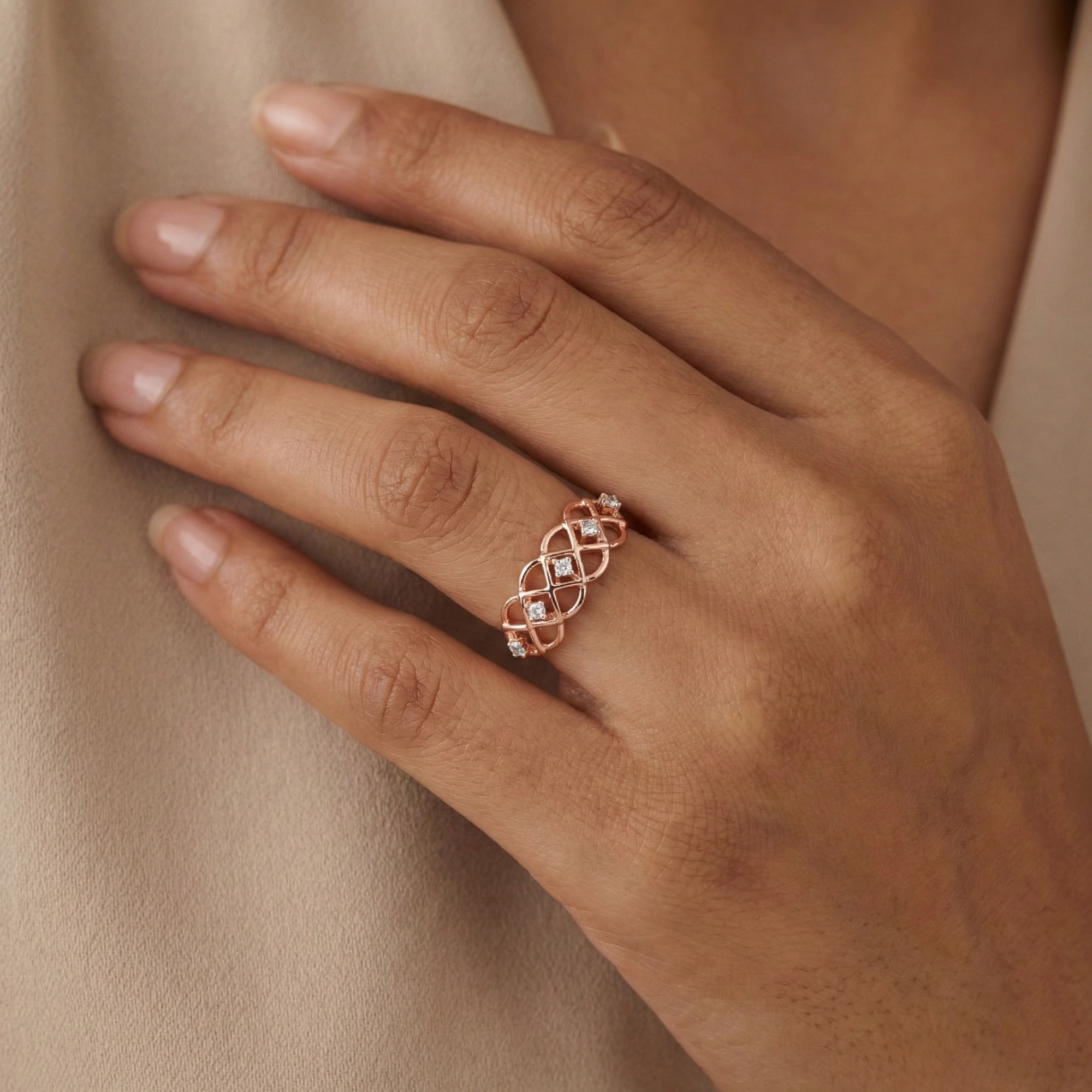 Rose Gold Diamond Ring thumbnail 2