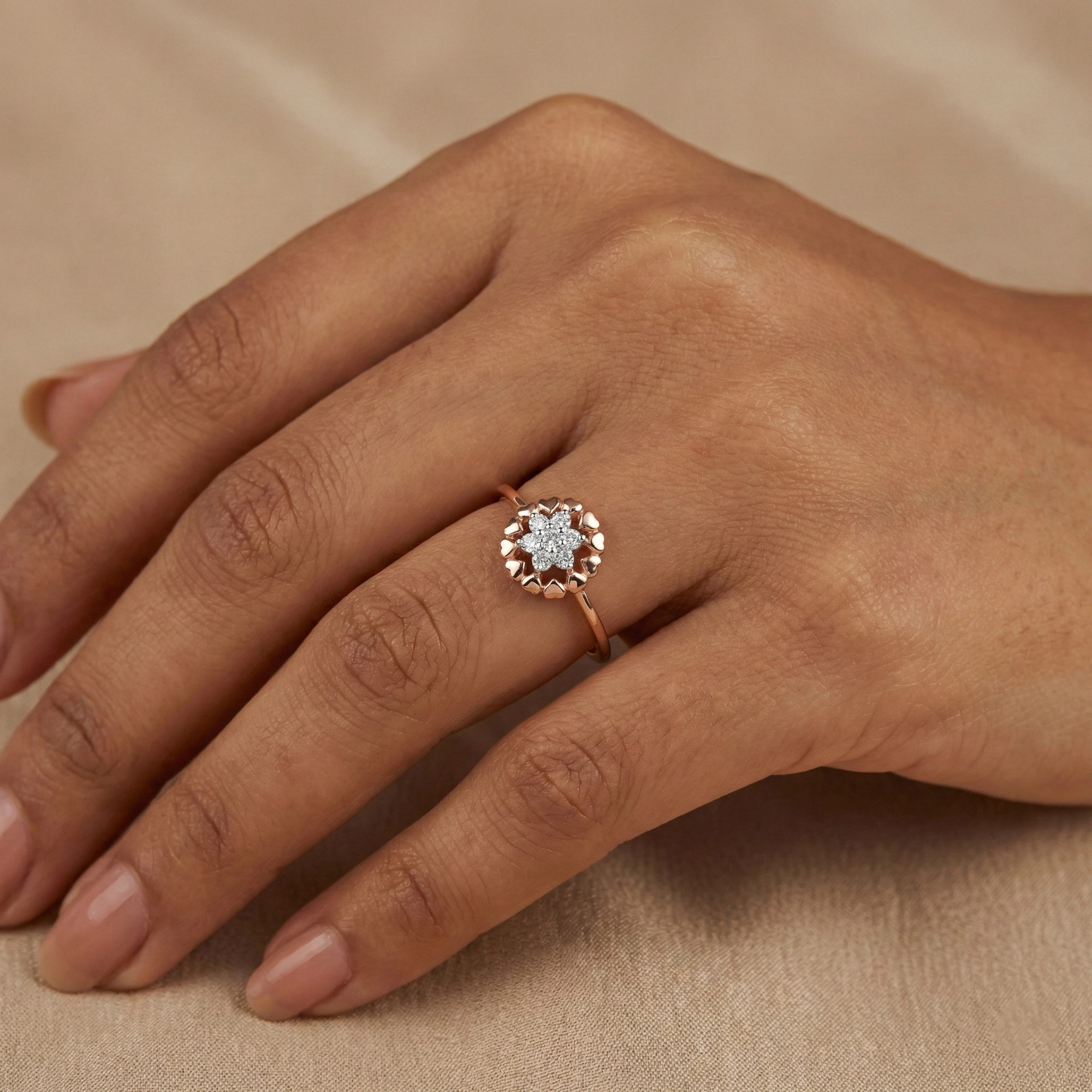 Rose Gold Diamond Ring thumbnail 2