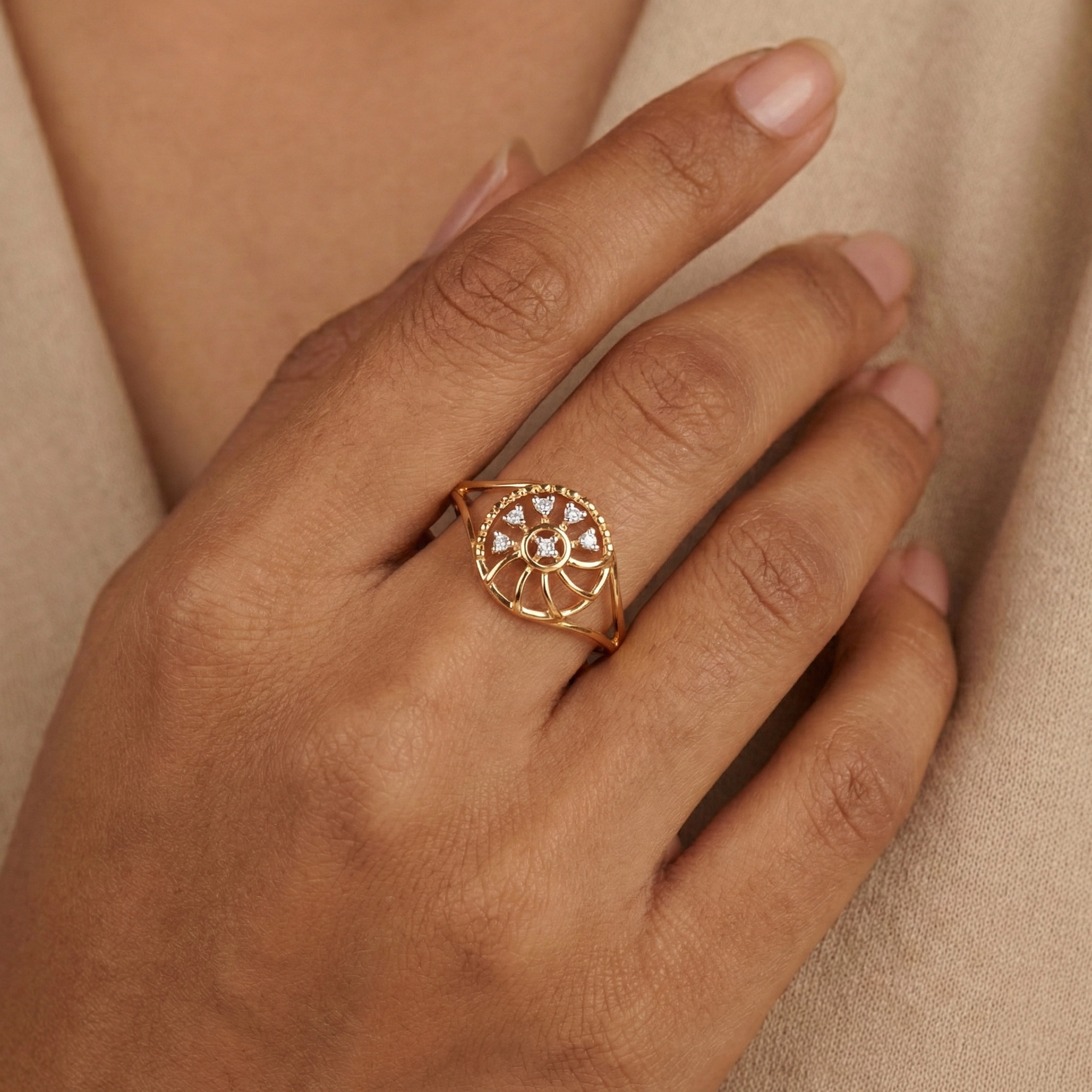 Yellow Gold Diamond Ring thumbnail 2