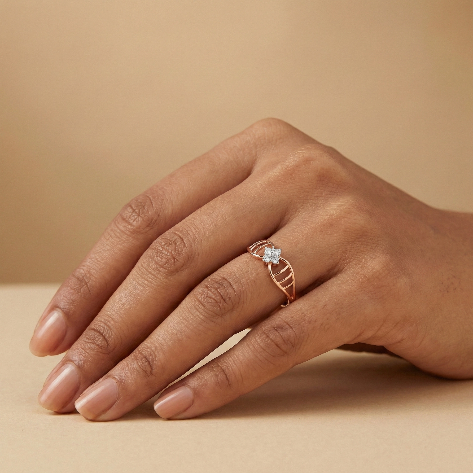 Rose Gold Diamond Ring thumbnail 2