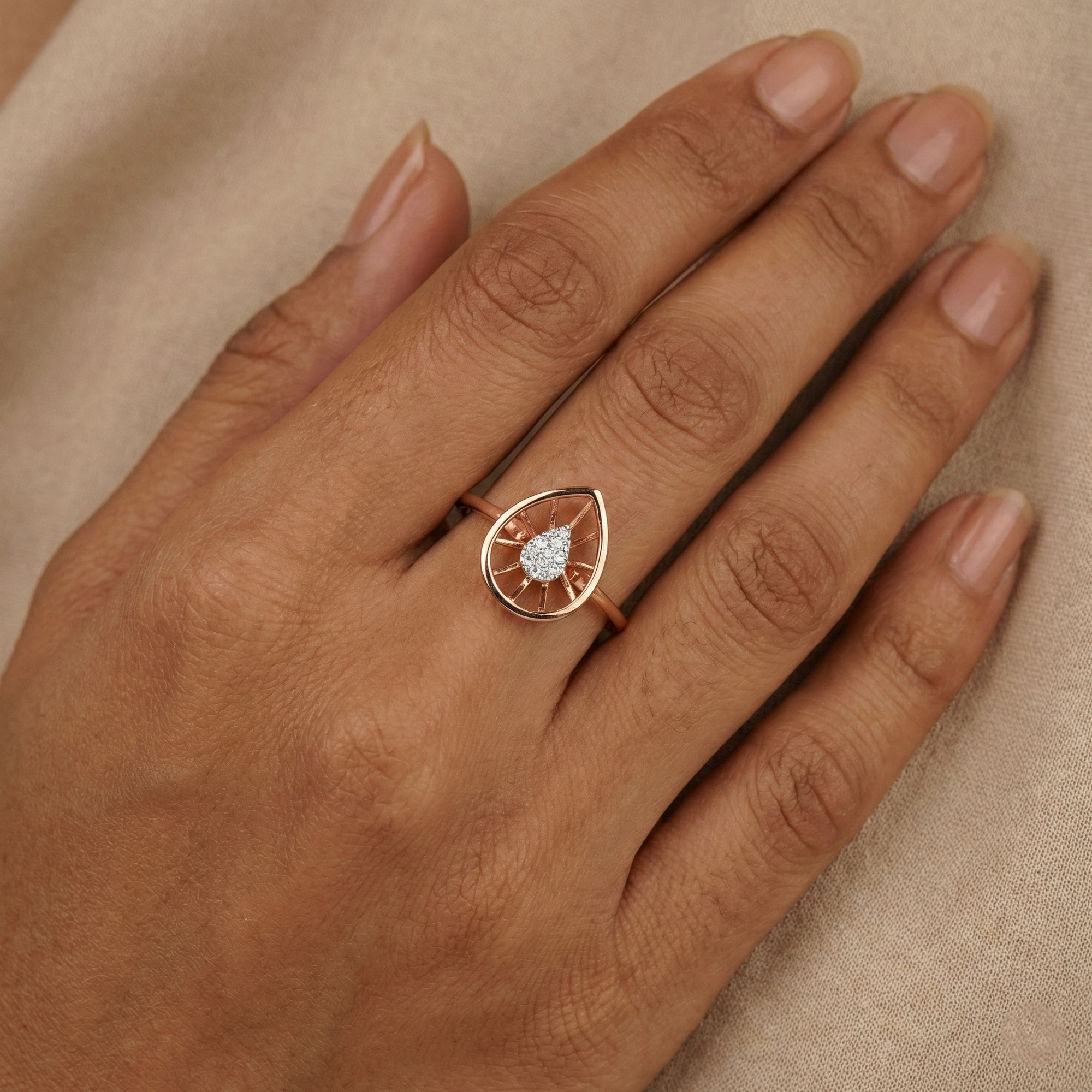 Rose Gold Diamond Ring thumbnail 2