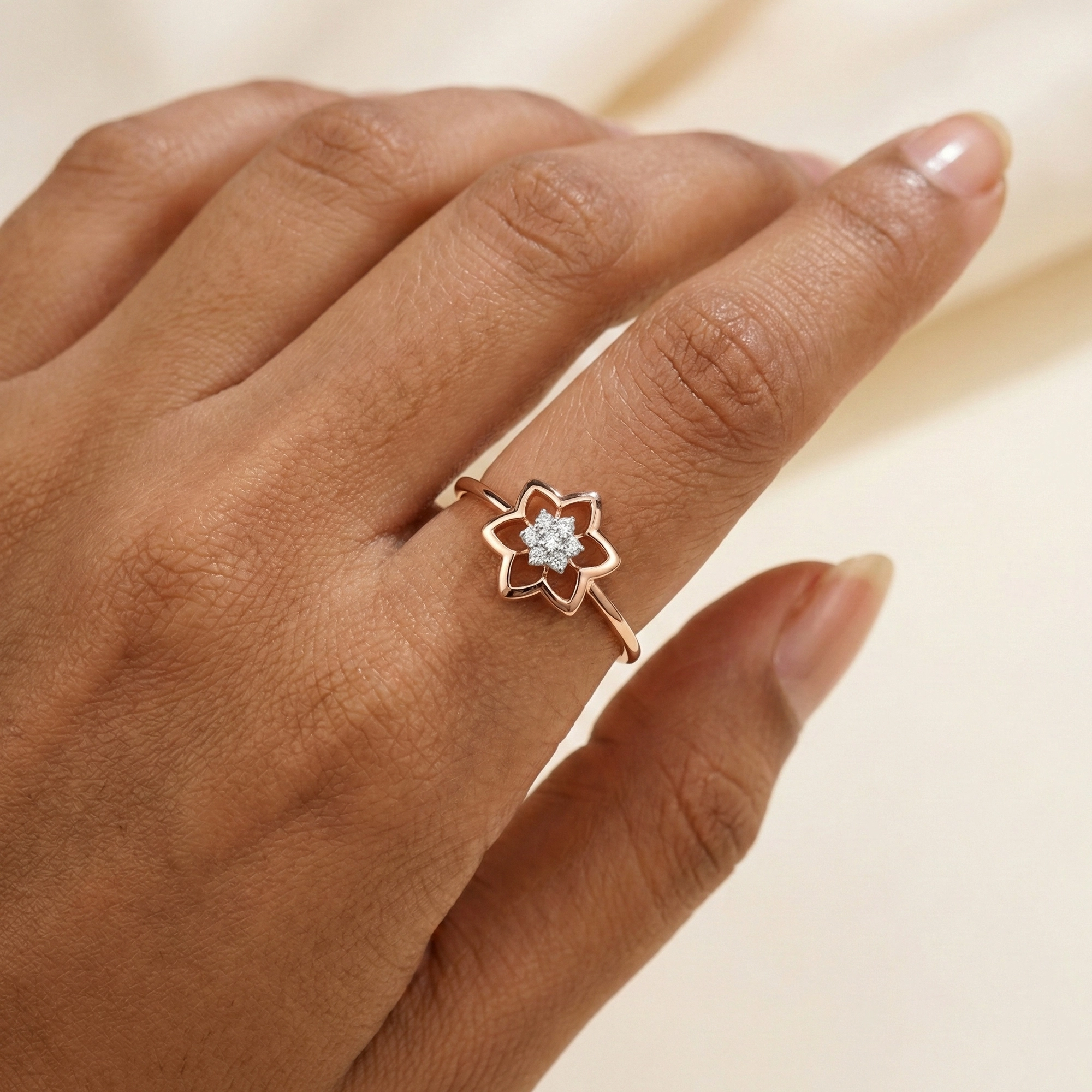 Rose Gold Diamond Ring thumbnail 2