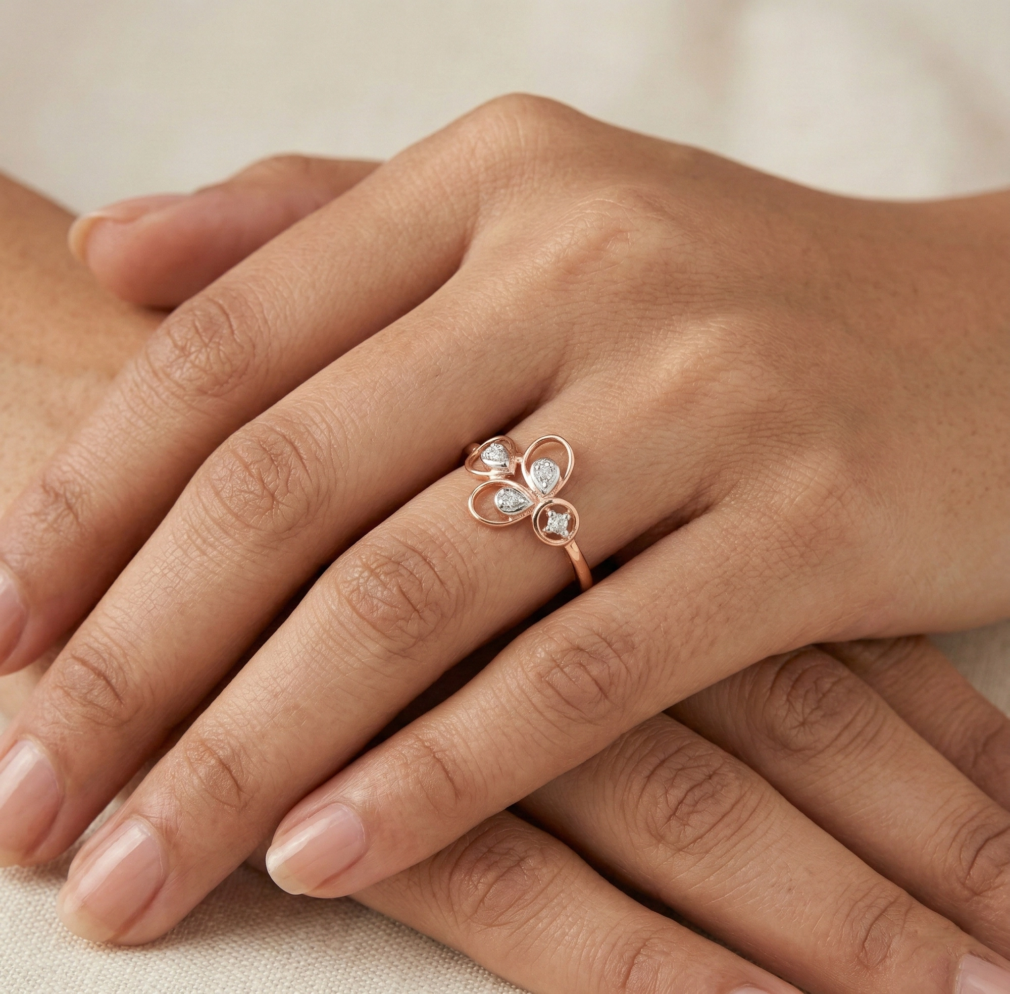 Rose Gold Diamond Ring thumbnail 2