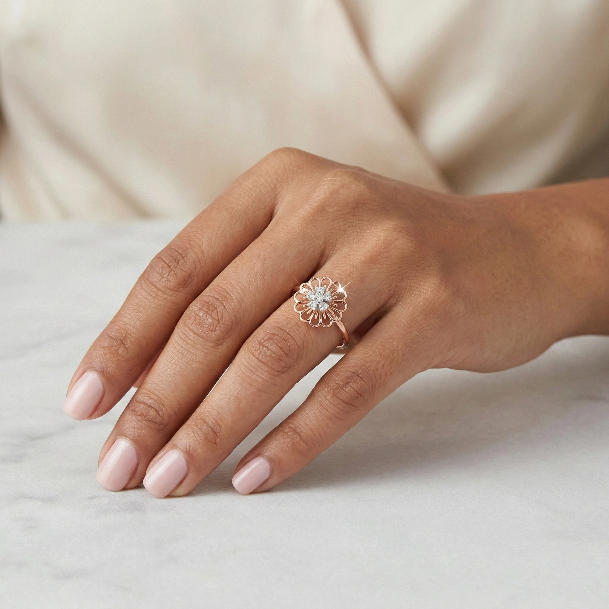 Rose Gold Diamond Ring thumbnail 2