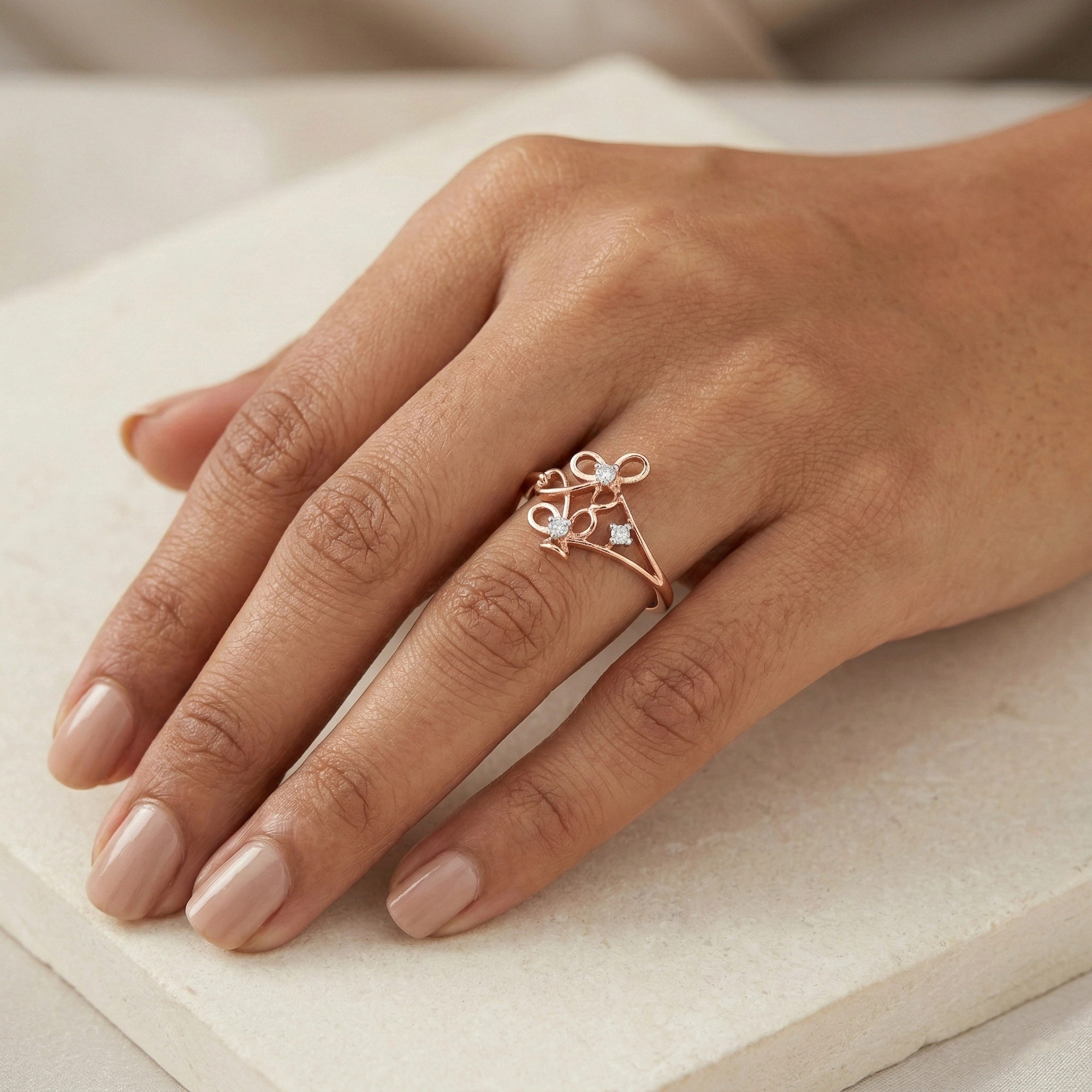 Rose Gold Diamond Ring thumbnail 2