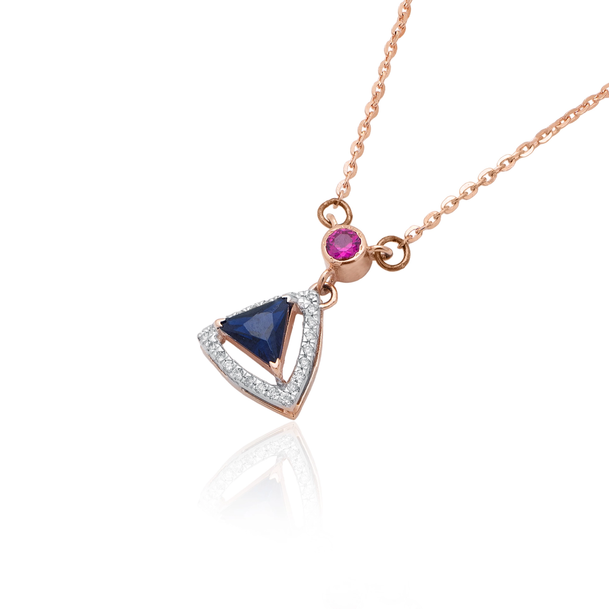 Rose Gold Diamond Necklace thumbnail 2
