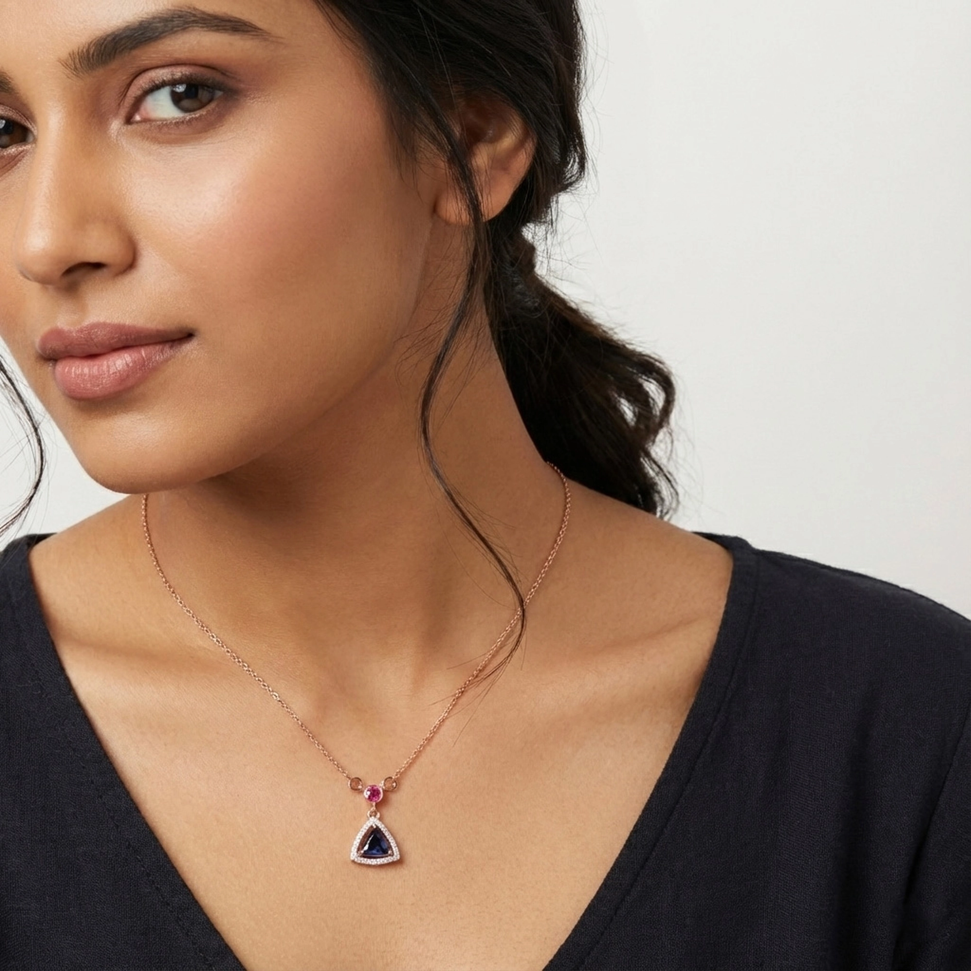 Rose Gold Diamond Necklace