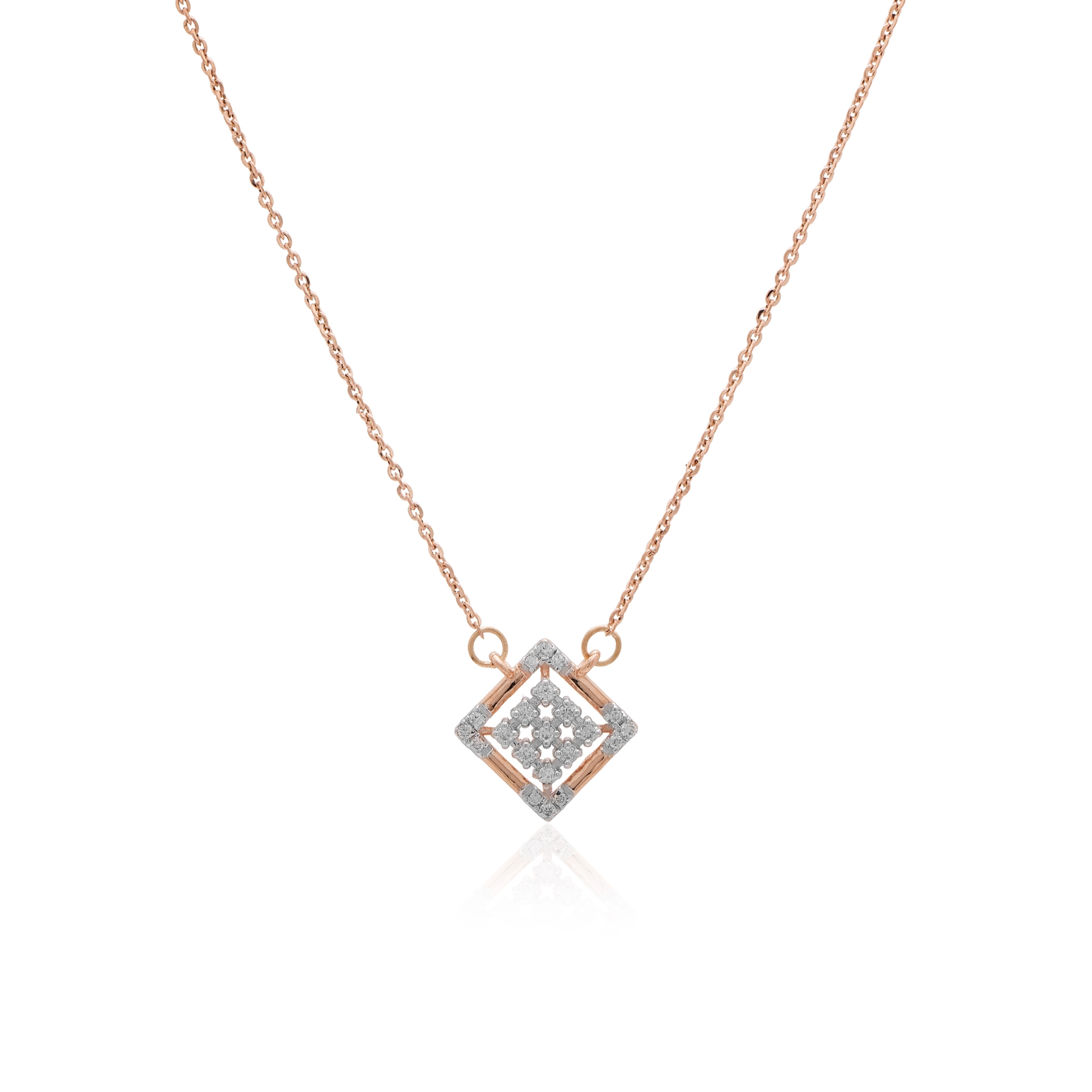 Rose Gold Diamond Necklace thumbnail 2