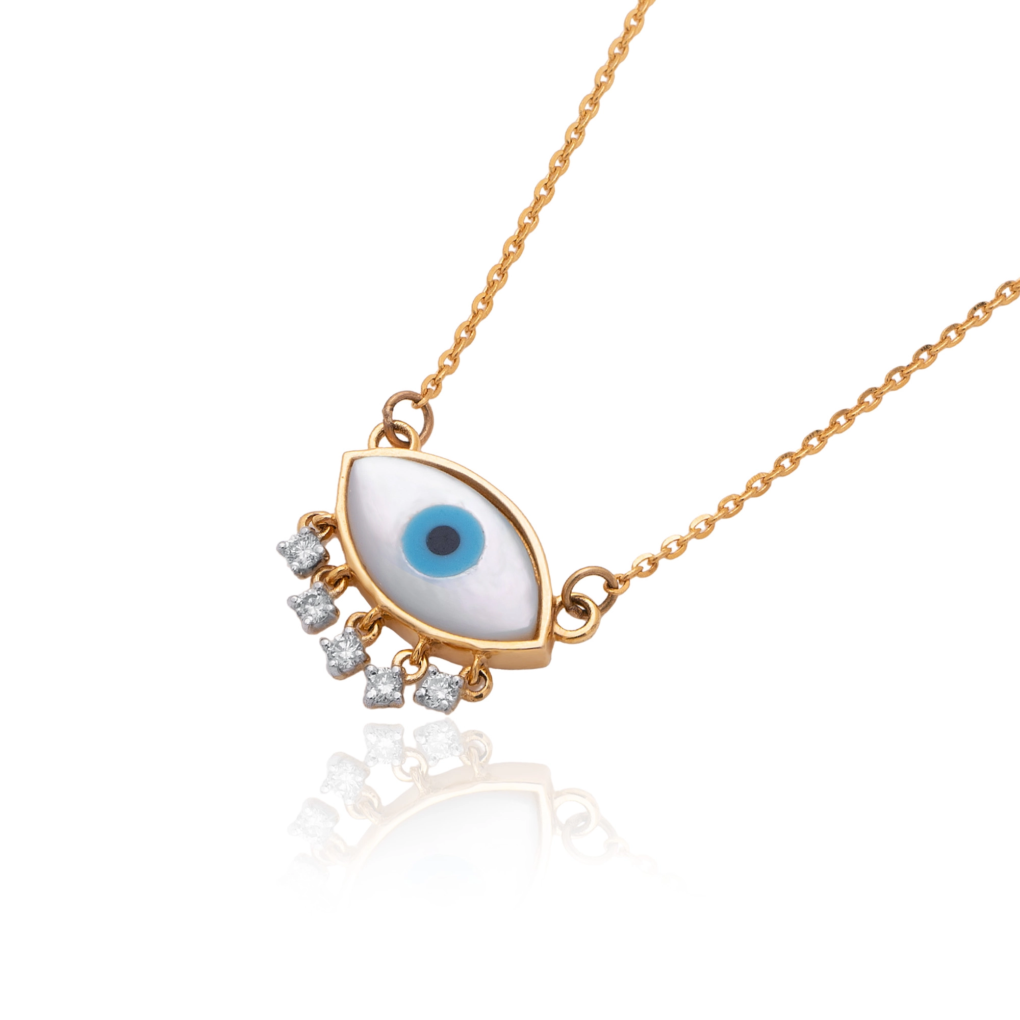 Yellow Gold Diamond Necklace thumbnail 2