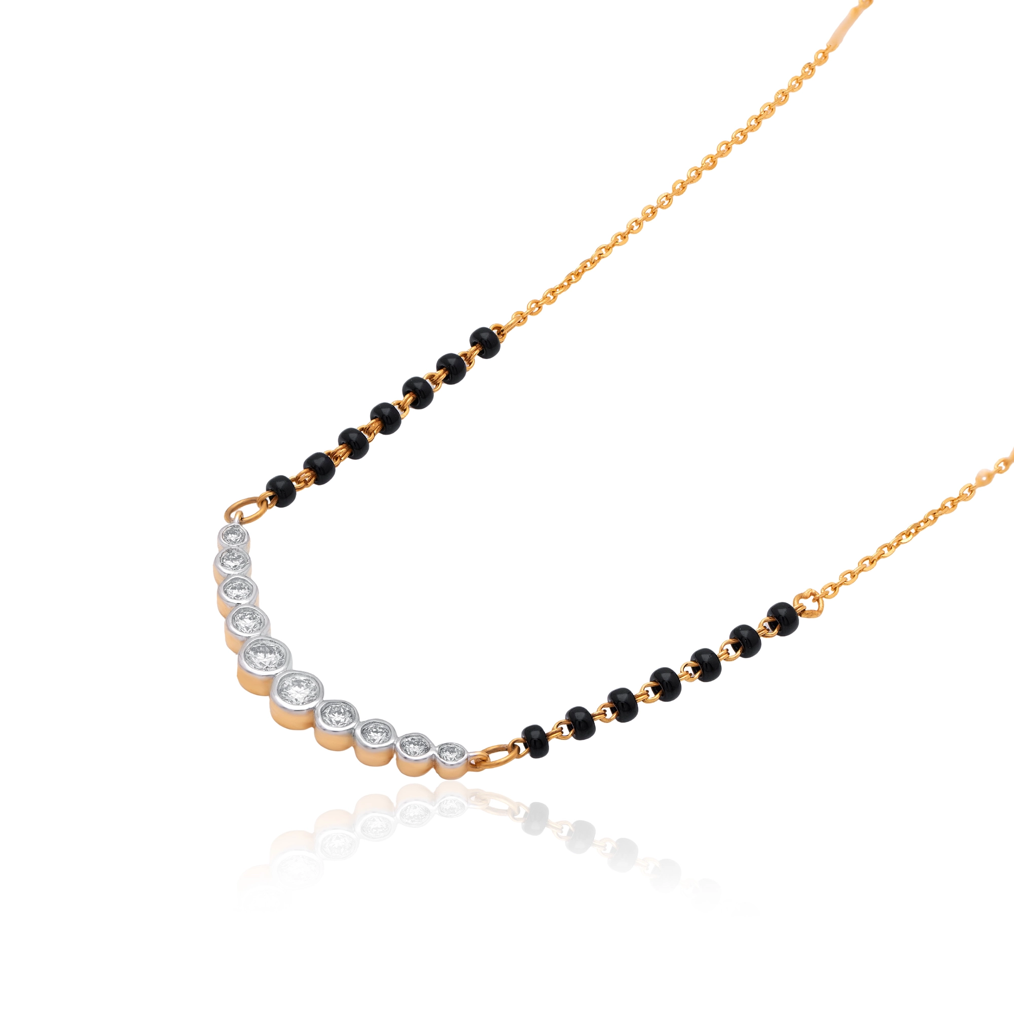 Yellow Gold Diamond Mangalsutra