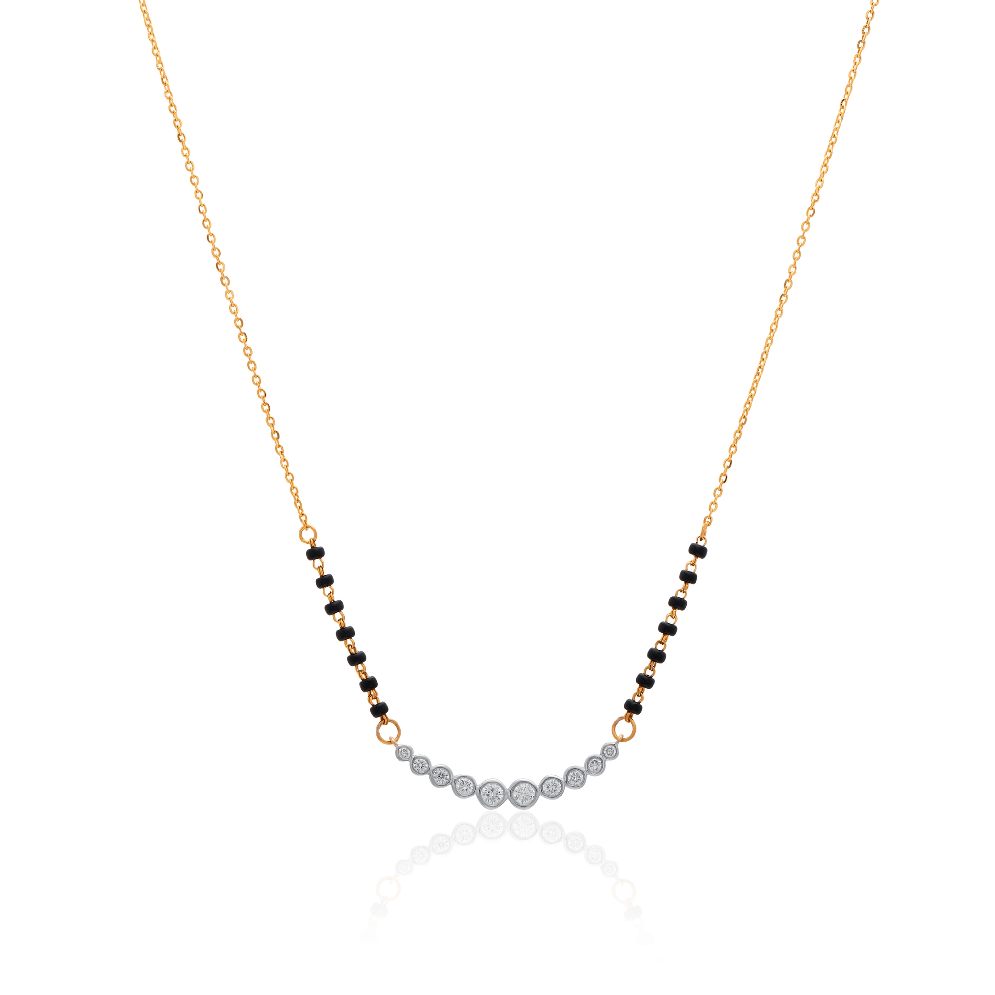 Yellow Gold Diamond Mangalsutra thumbnail 3