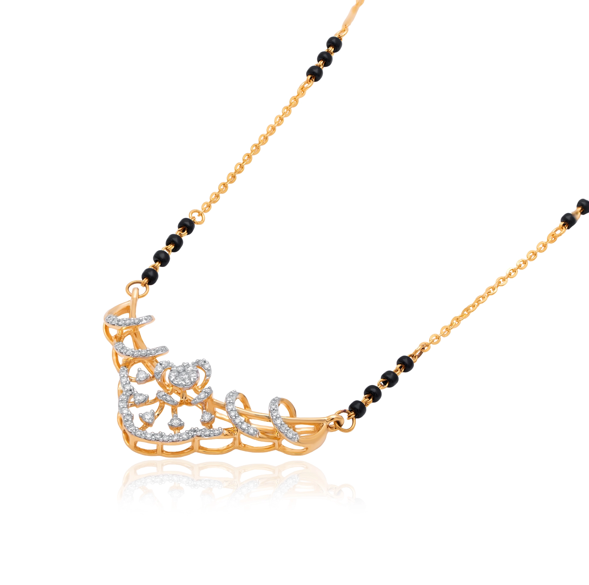 Yellow Gold Diamond Mangalsutra